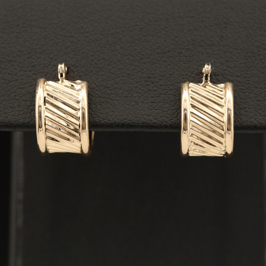 14K Huggie Earrings