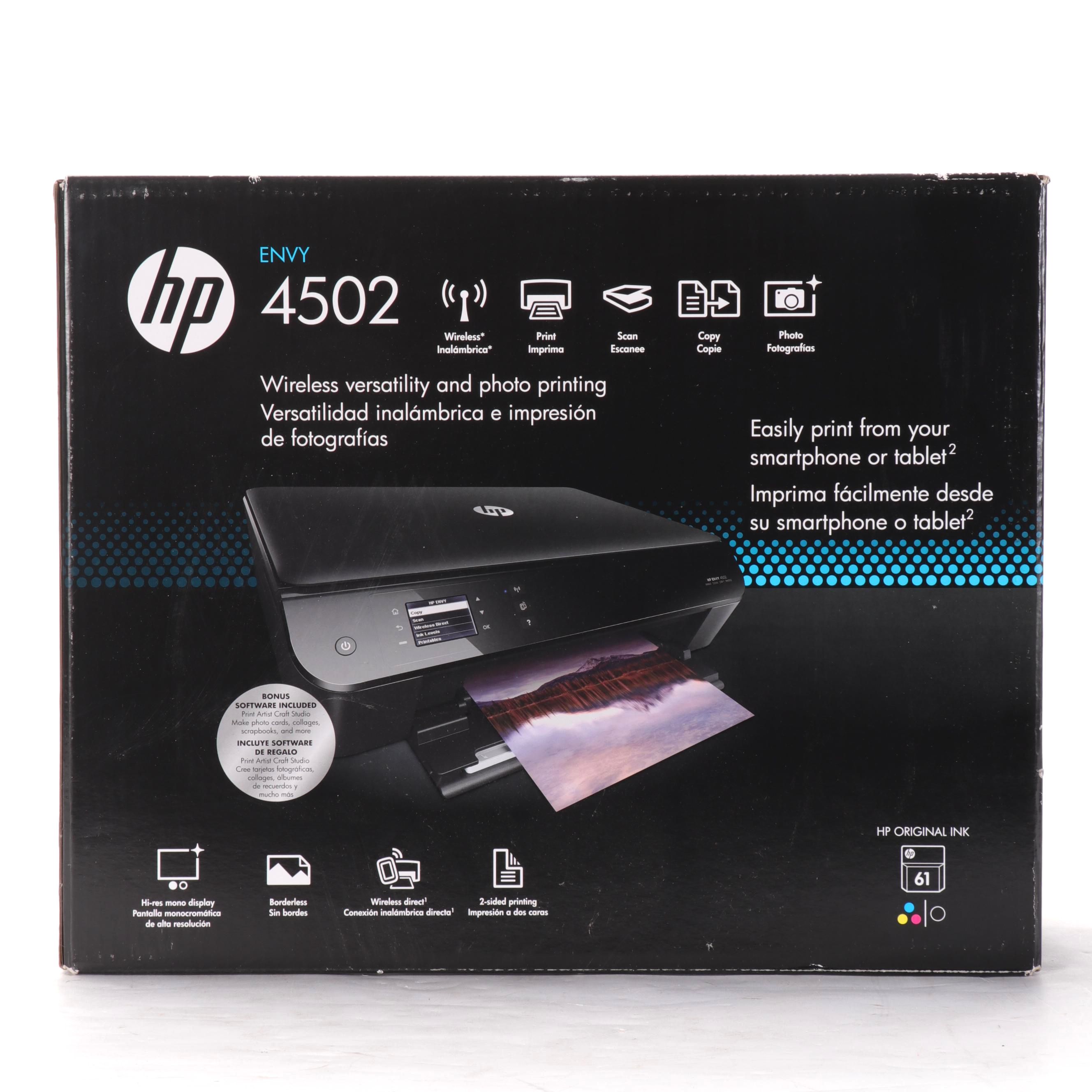 HP Envy 4502 Wireless and Photo Printer With Scanner