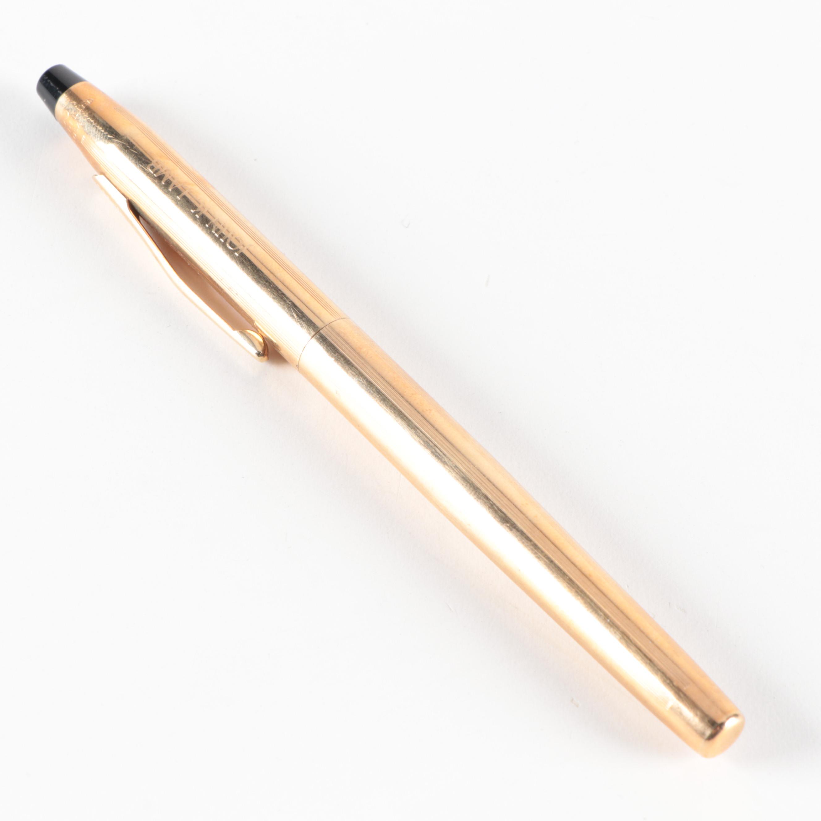 Cross Gold Filled Fountain Pens with Parker Fountain Pens and Mechanical Pencil