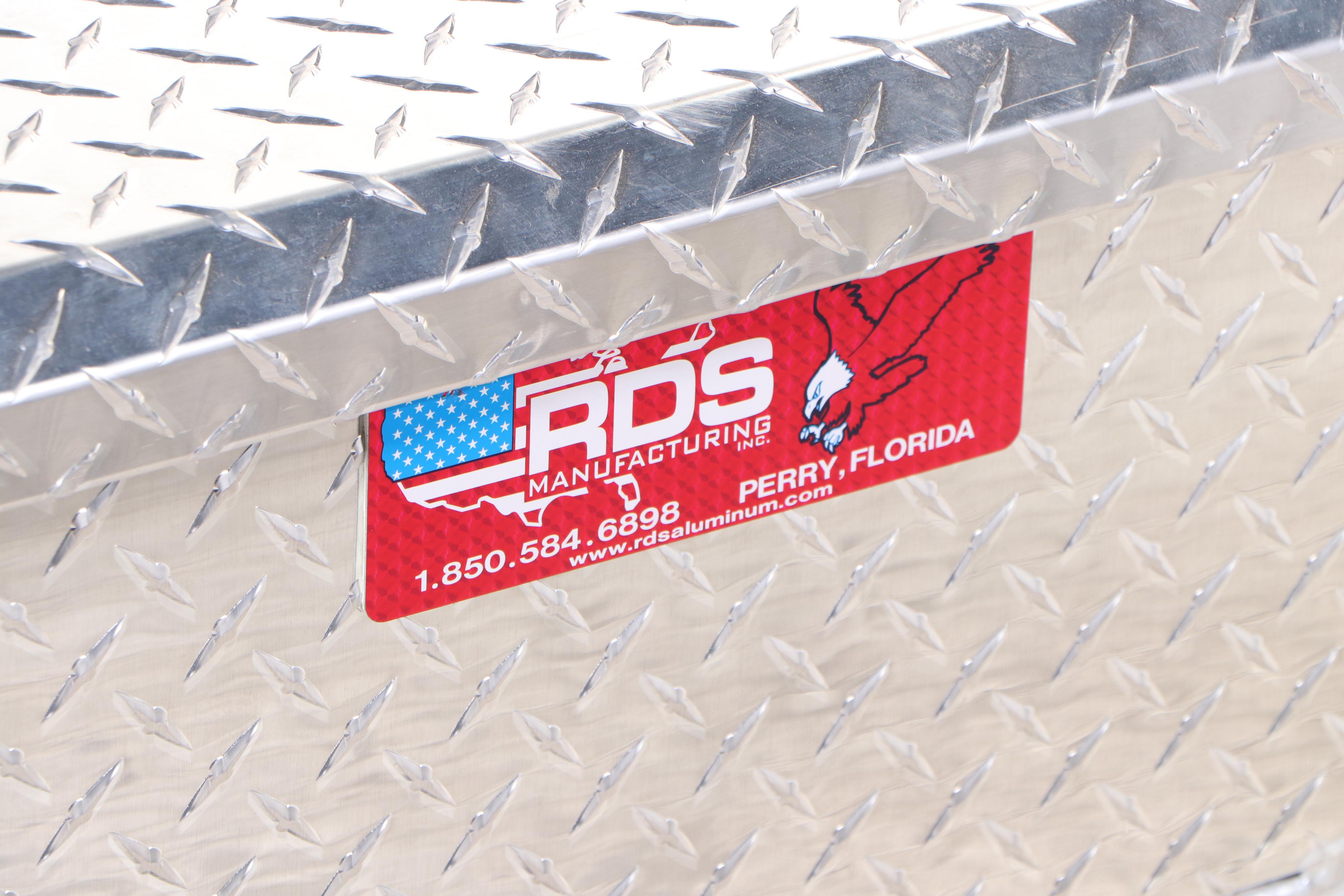 RDS Manufacturing Diamond Plate Fuel Transfer Tank with Storage Chest