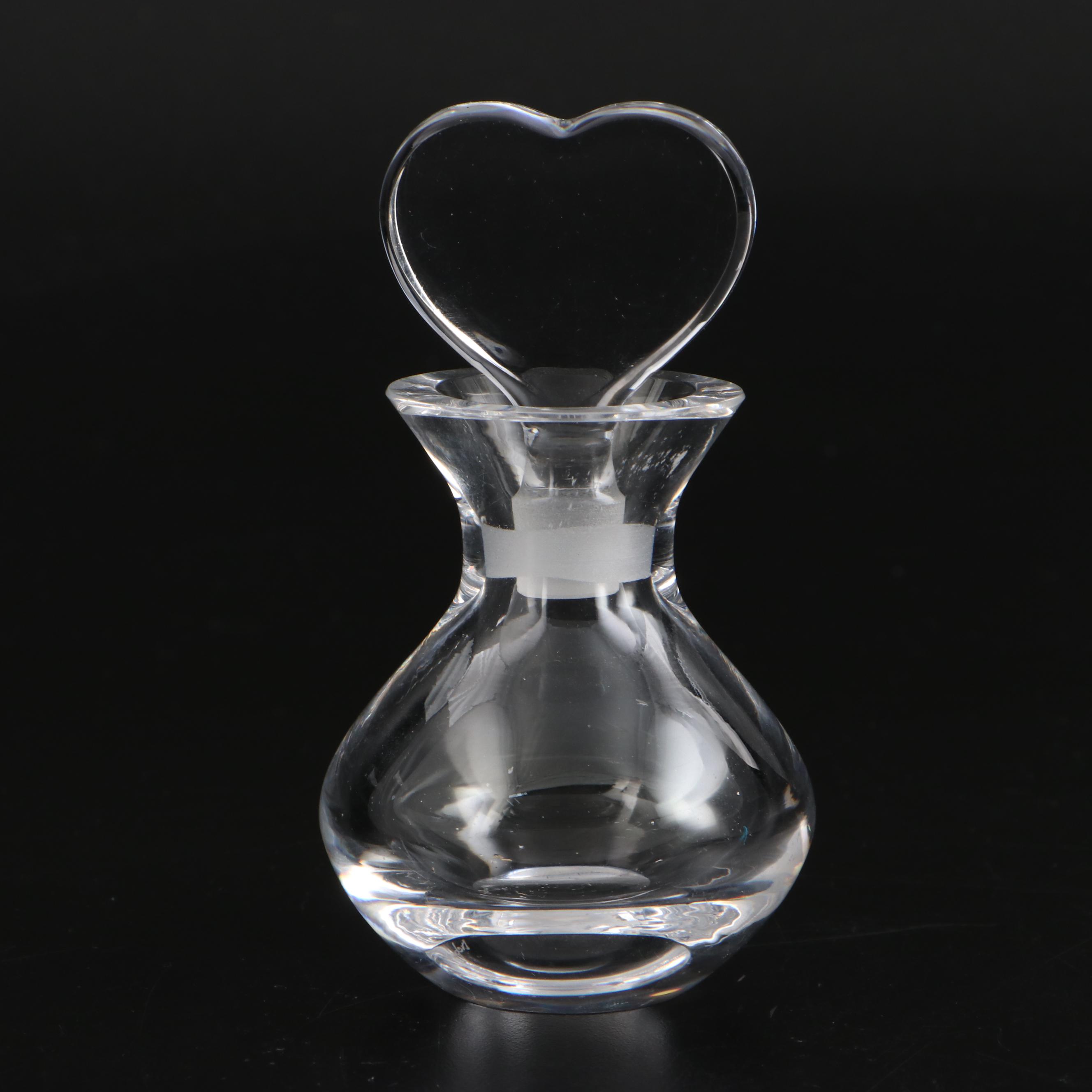 Orrefors "Marguerite" Crystal Perfume Bottle and Stopper