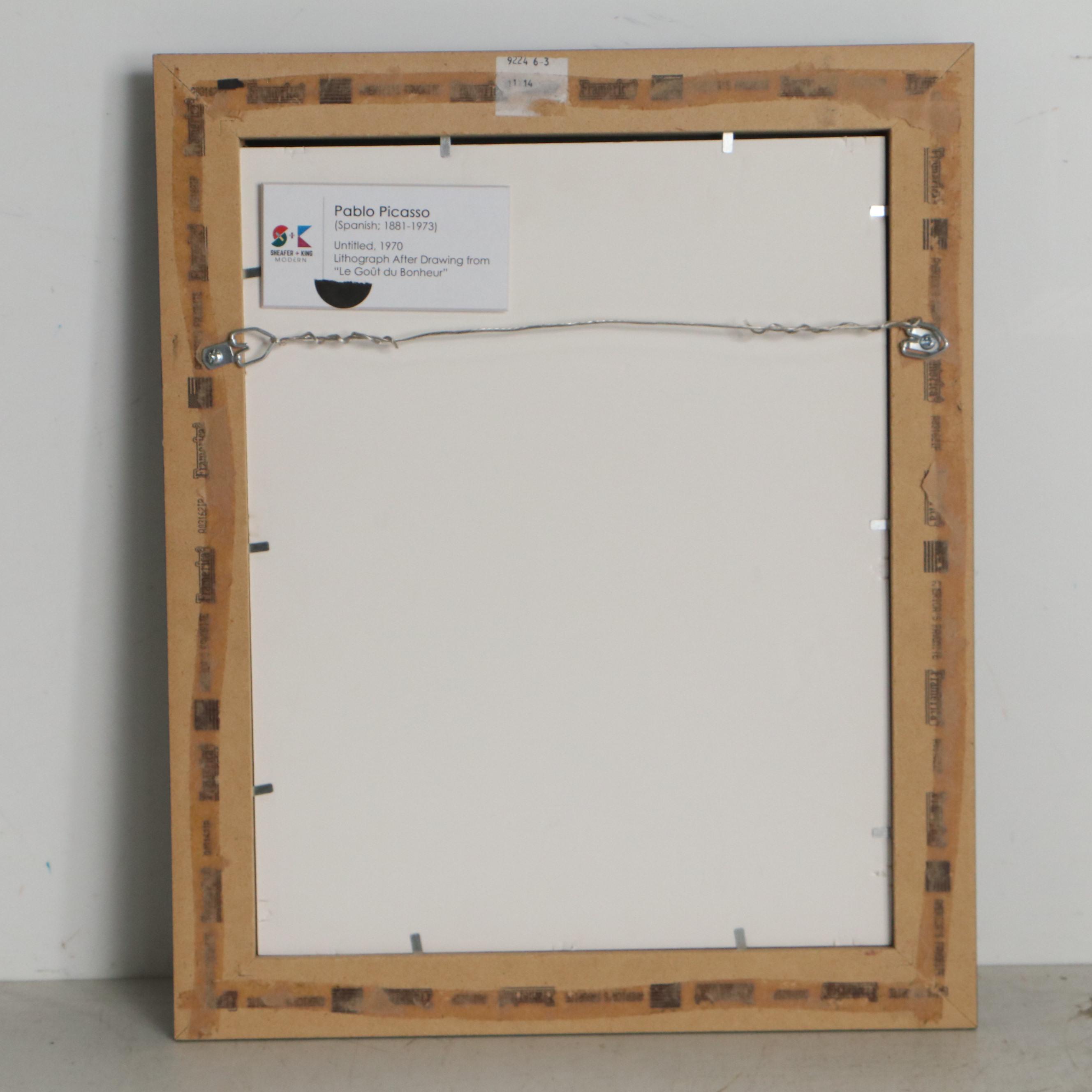 Pablo Picasso Abstract Portrait Pochoir from "Le Goût du Bonheur"