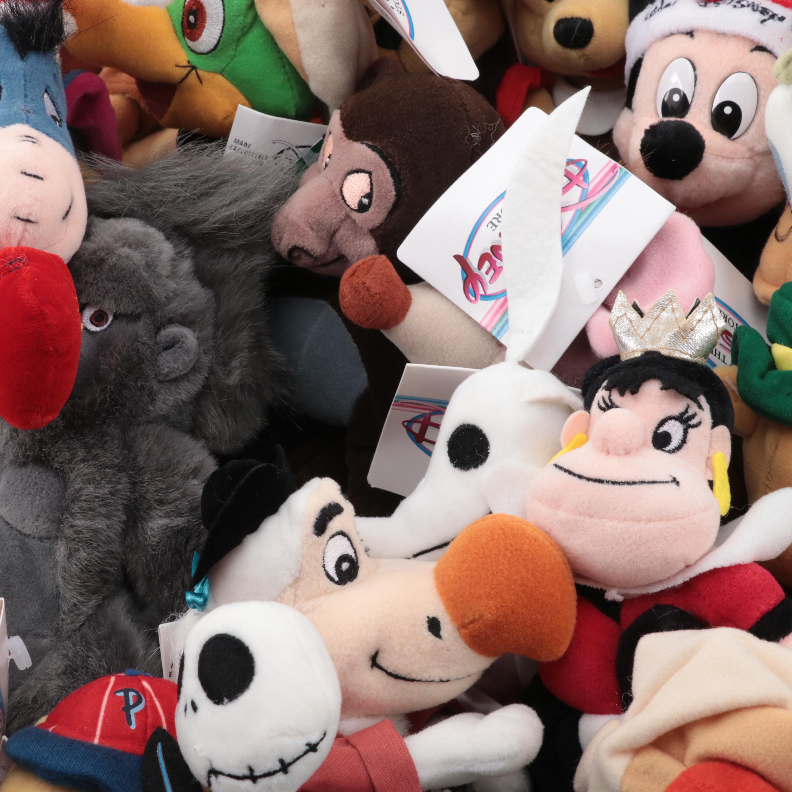 Disney Store Character Stuffed Toys Including Holiday Themed and Others