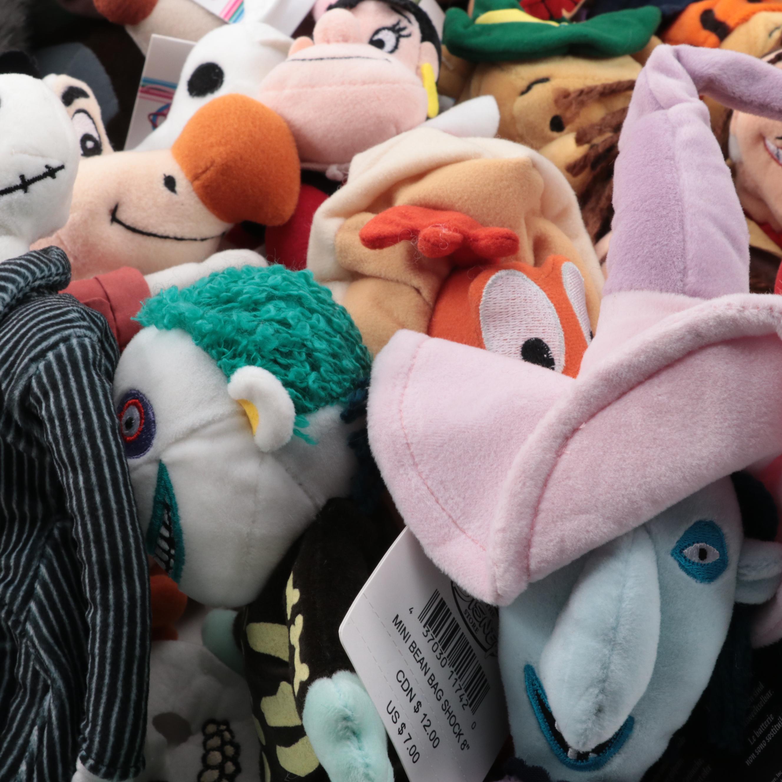 Disney Store Character Stuffed Toys Including Holiday Themed and Others