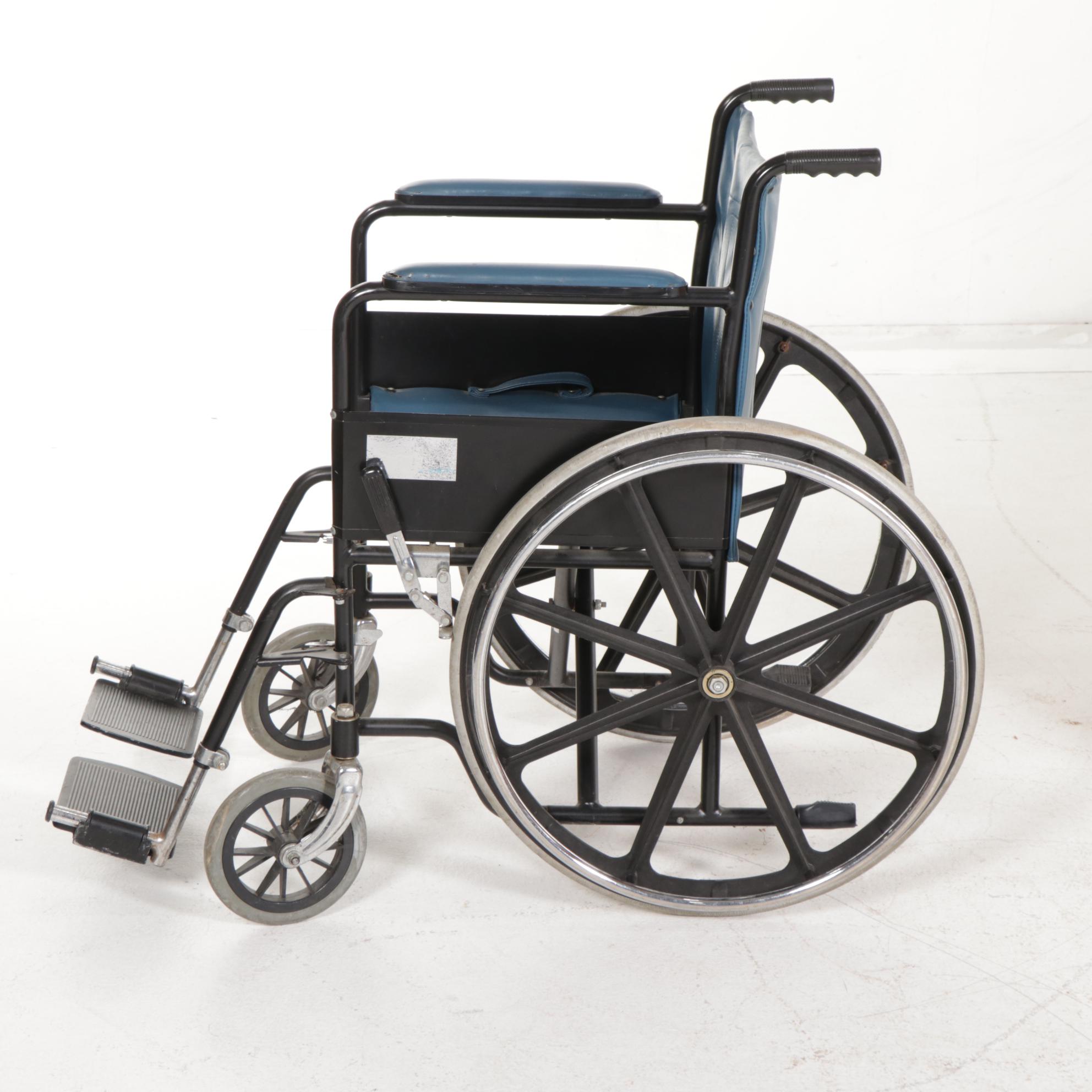 Omni Healthcare Folding Wheelchair, Late 20th Century