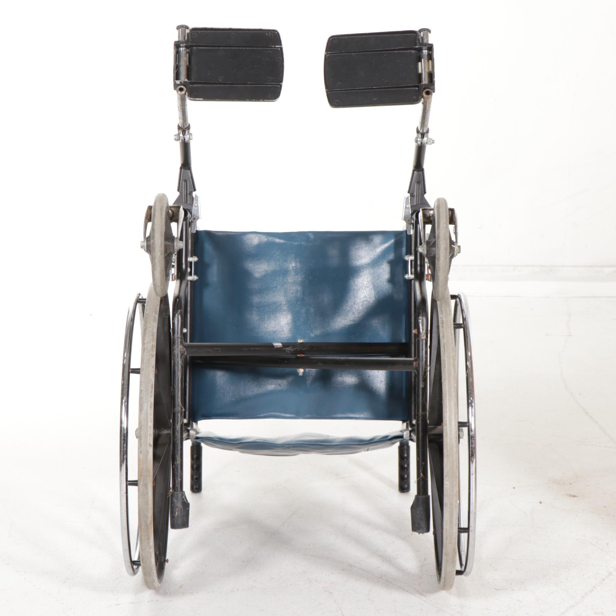 Omni Healthcare Folding Wheelchair, Late 20th Century