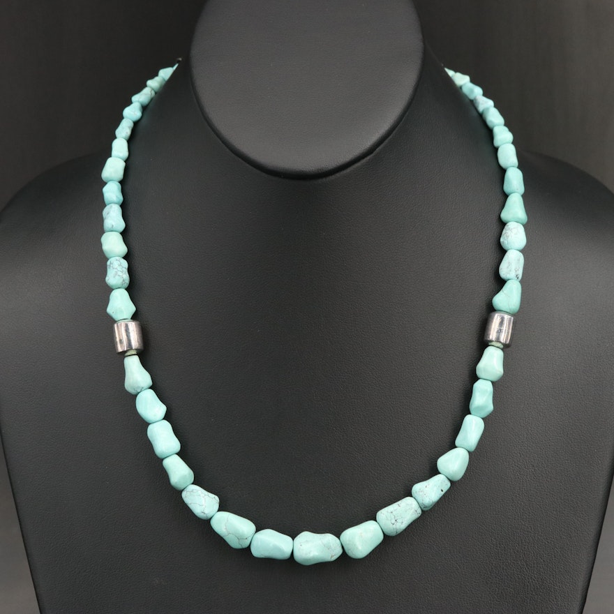 Desert Rose Trading Sterling Turquoise Necklace