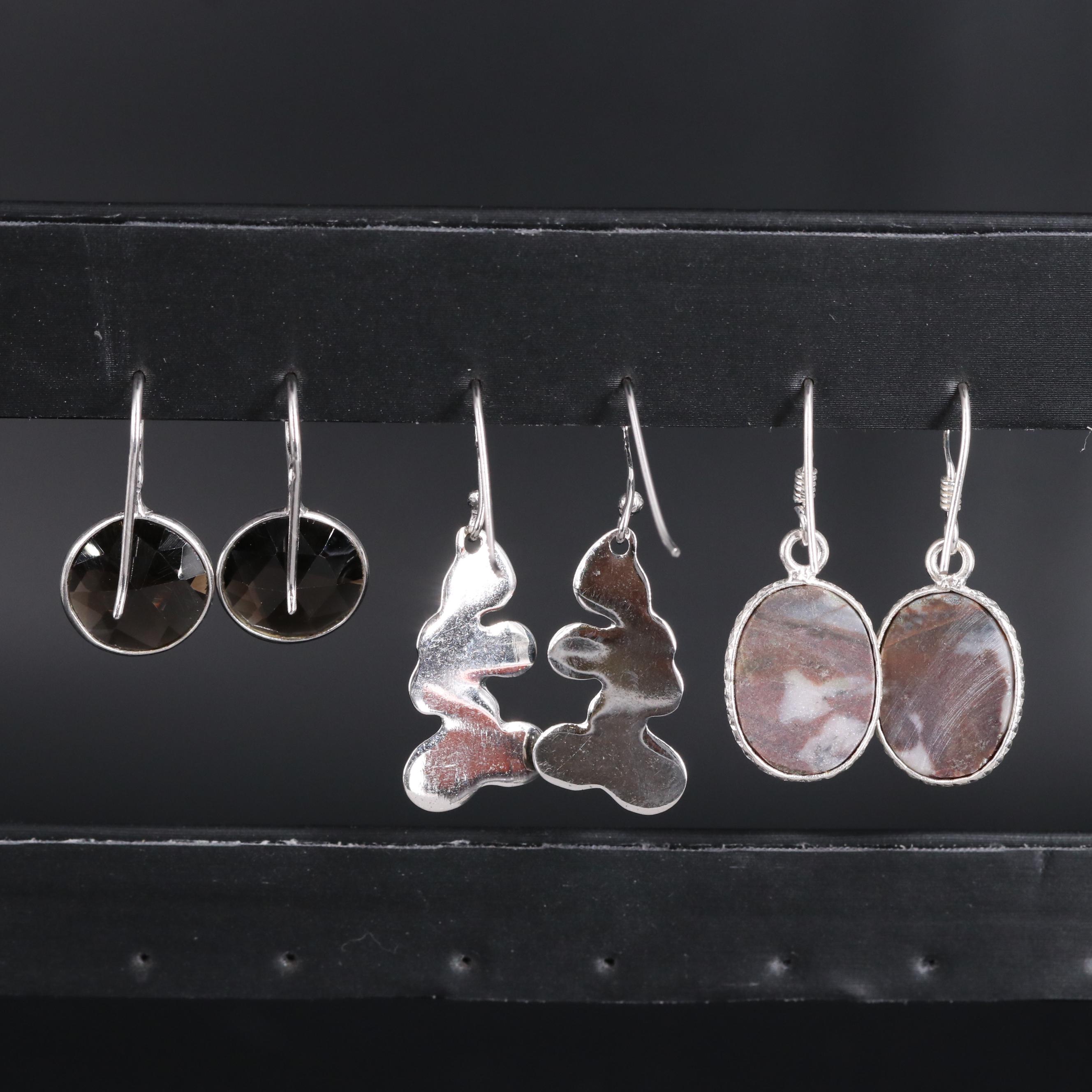 Sterling Silver Earring Collection Including Gemstones