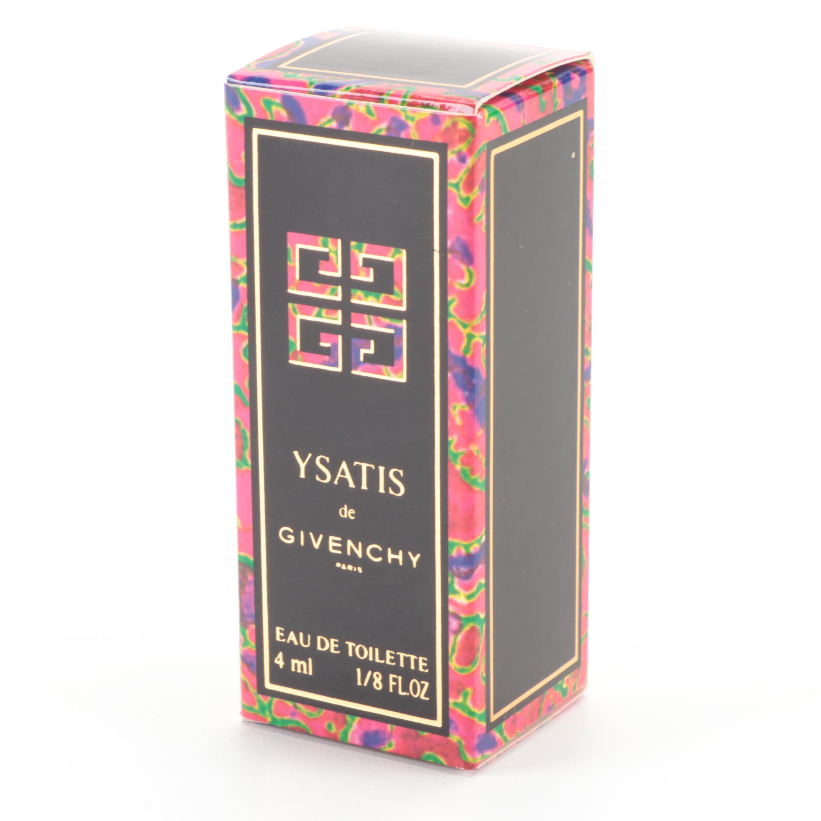 Givenchy Ysatis Perfumed Exfoliating Gel, Soap and Eau de Toilette Sample Bottle