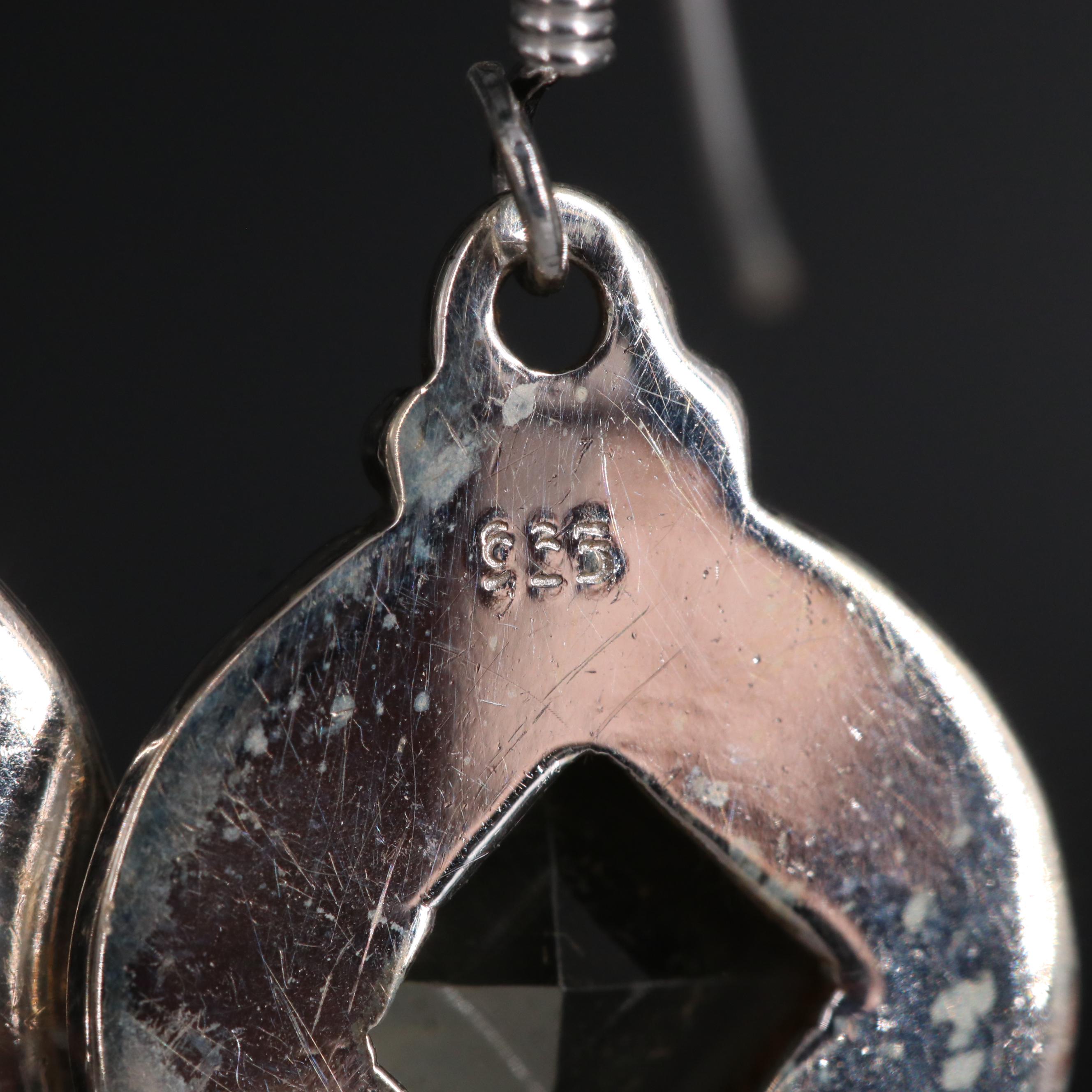 Assortment of Sterling Silver Earrings Including Smoky Quartz