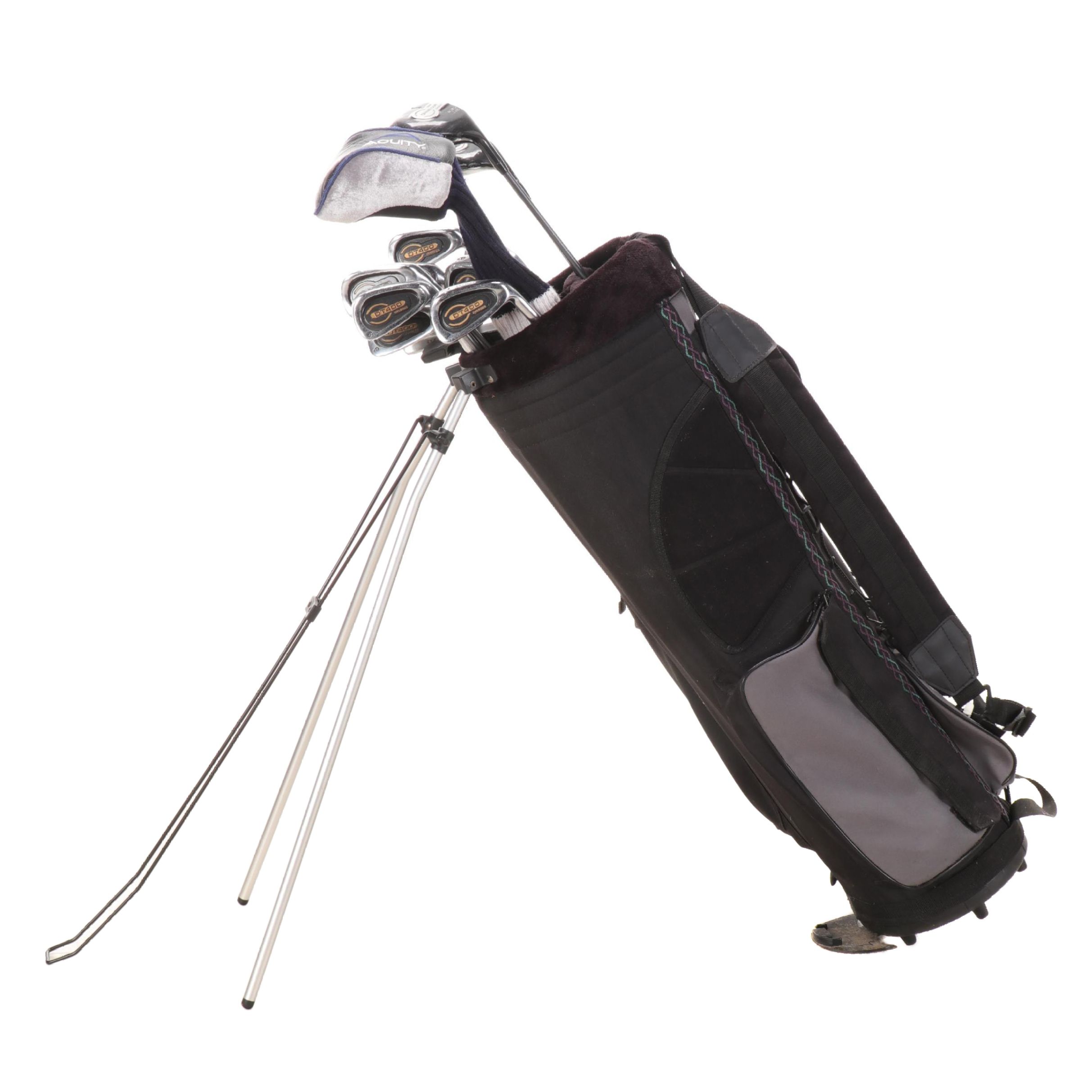 Dynatour Oversize Irons with Assorted Woods and Other Golf Clubs with Bags