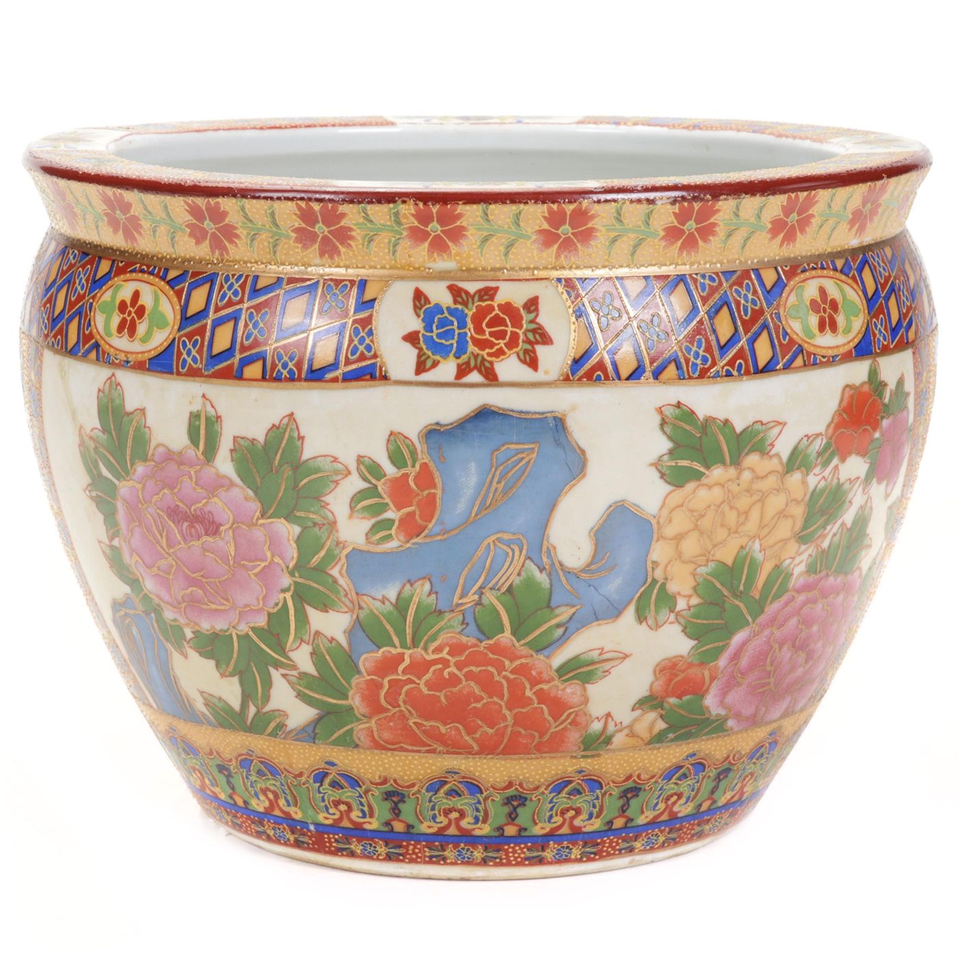 Chinese Ceramic Fish Bowl Planter