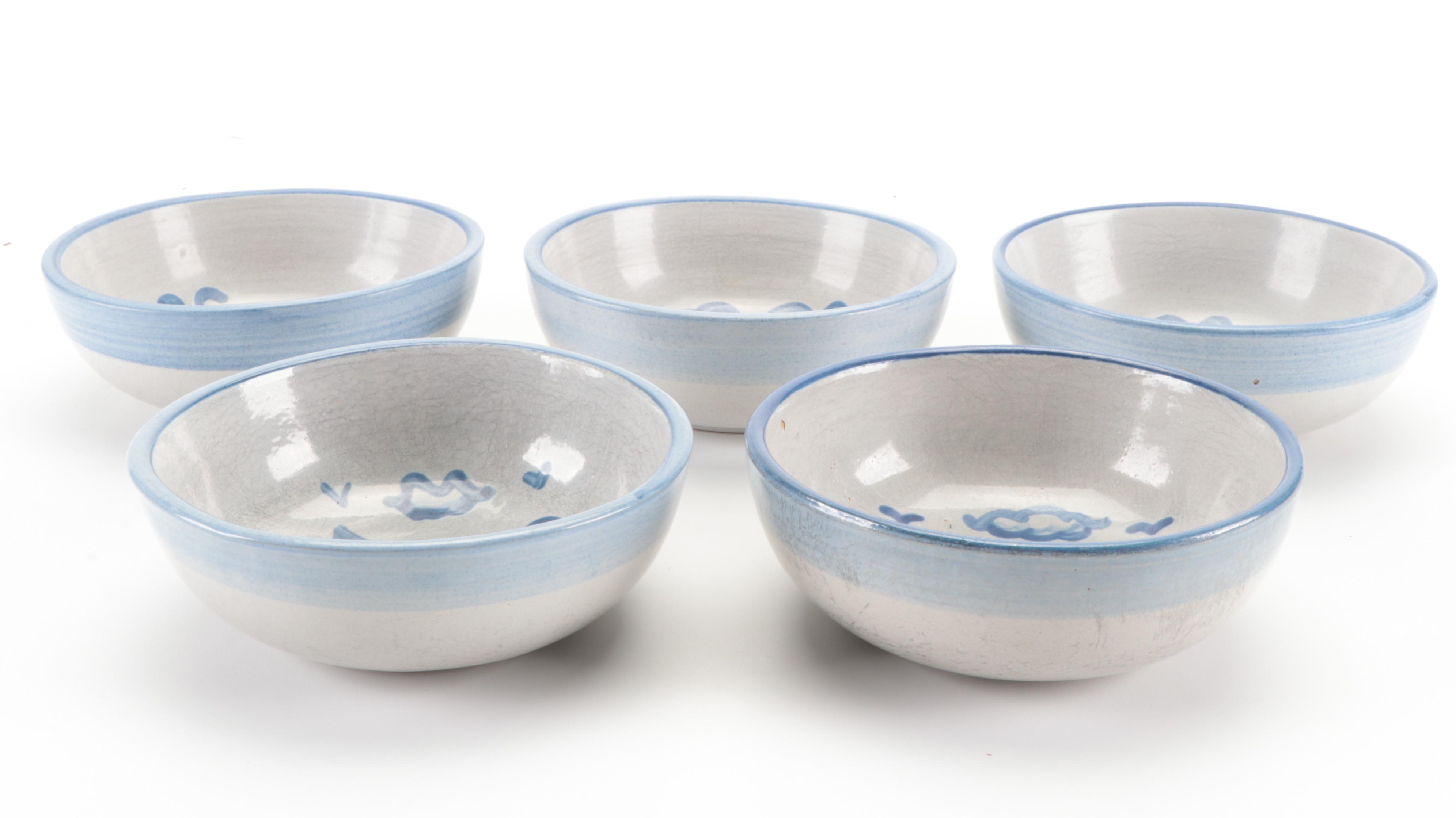 M.A. Hadley "Country Scene Blue" Stoneware Dinnerware