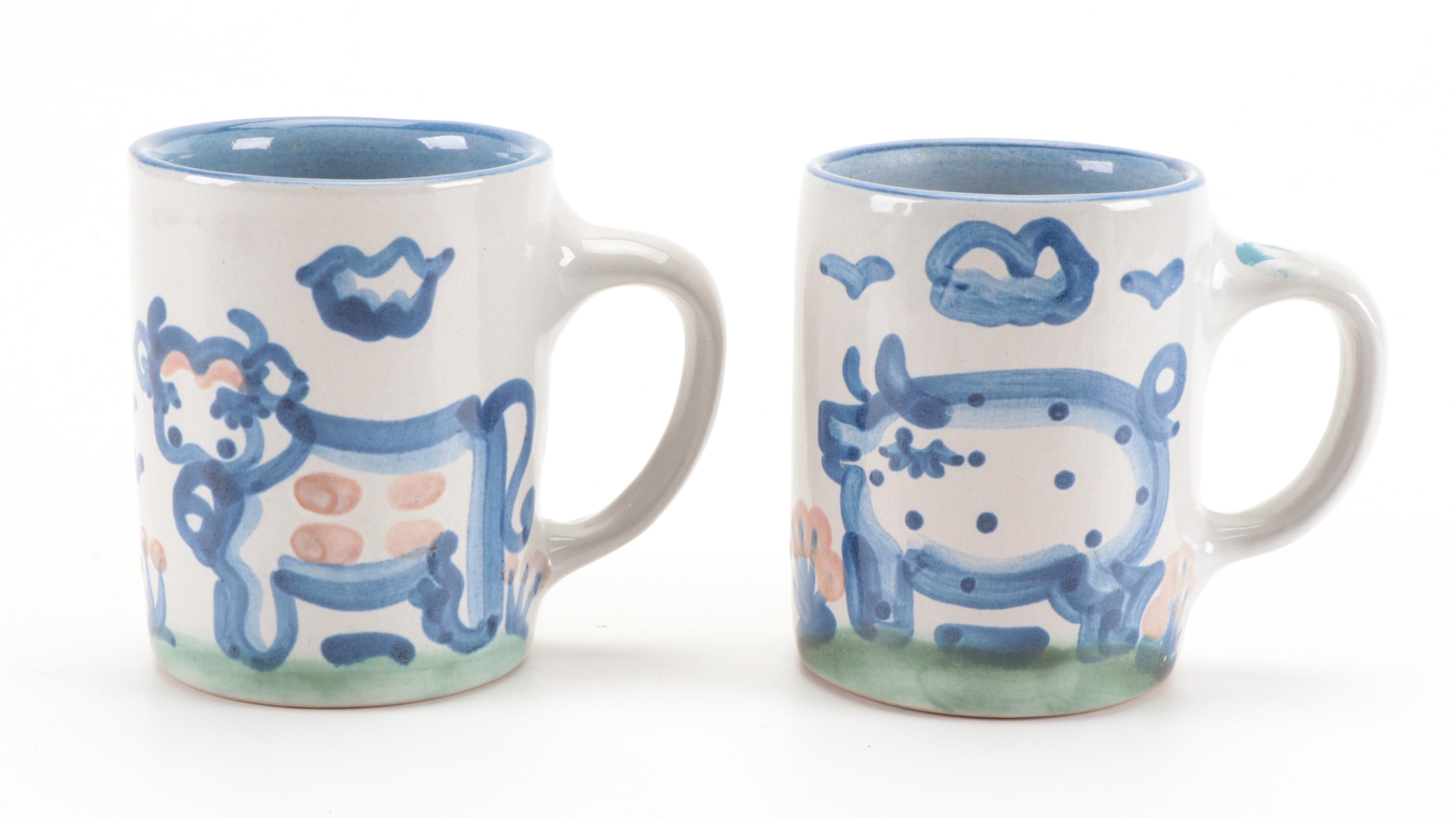 M.A. Hadley "Country Scene Blue" Stoneware Dinnerware