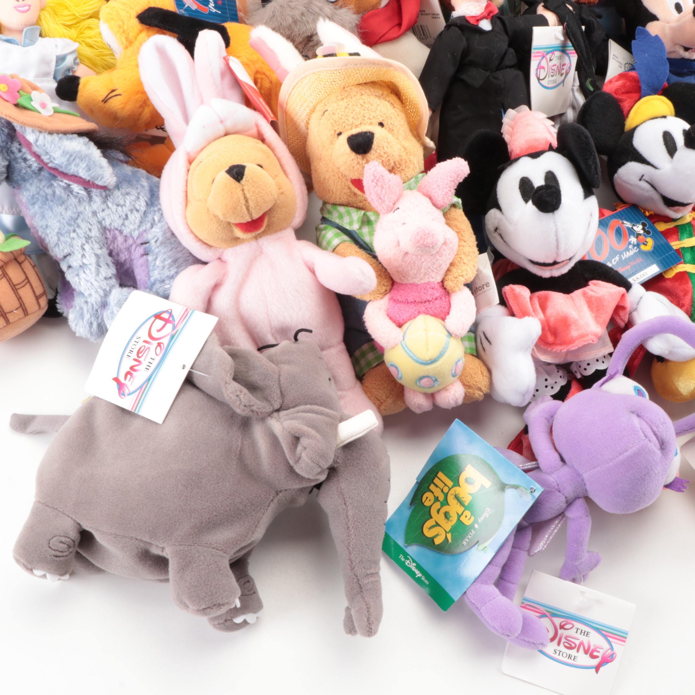 The Disney Store Stuffed Toys Including Mickey Mouse and More