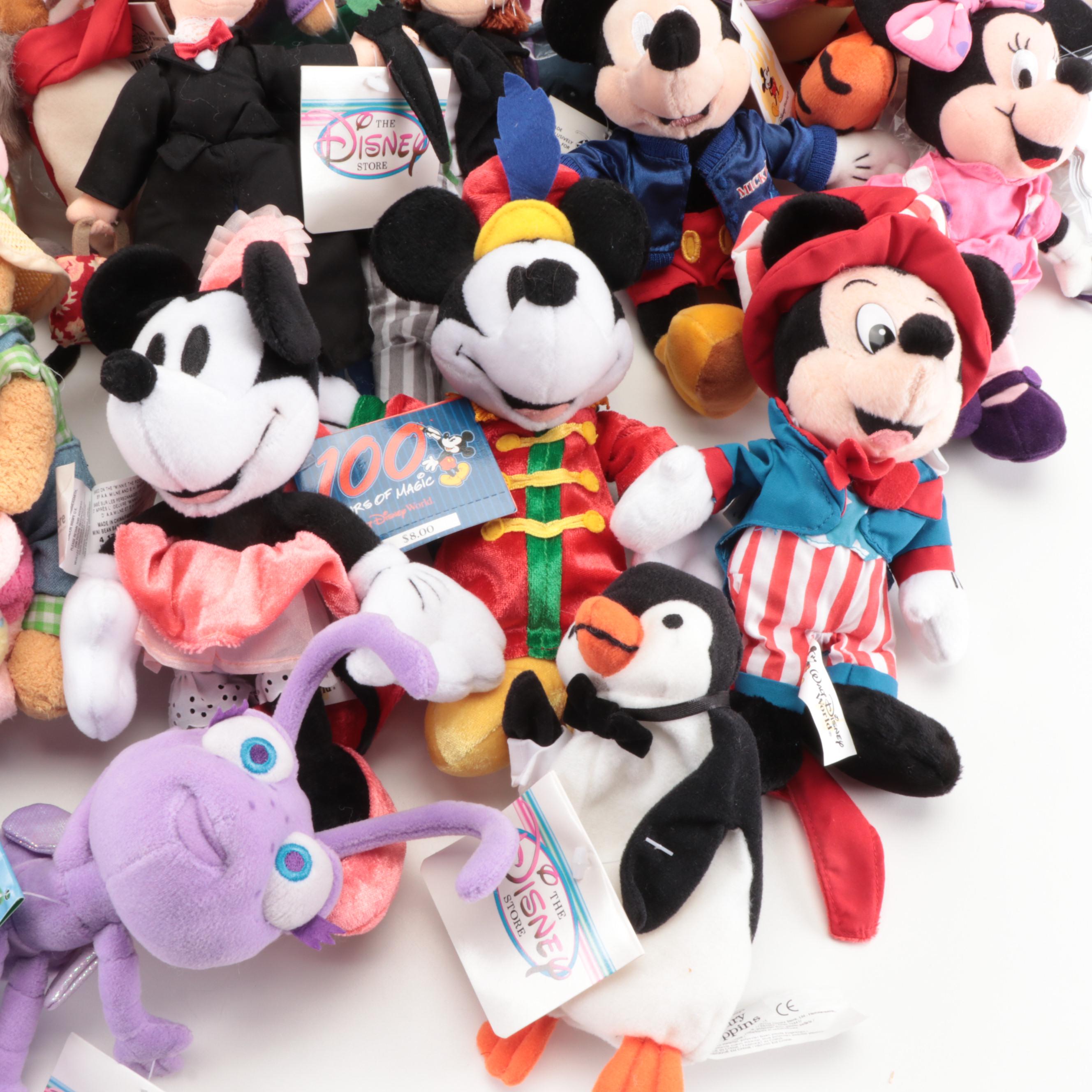 The Disney Store Stuffed Toys Including Mickey Mouse and More