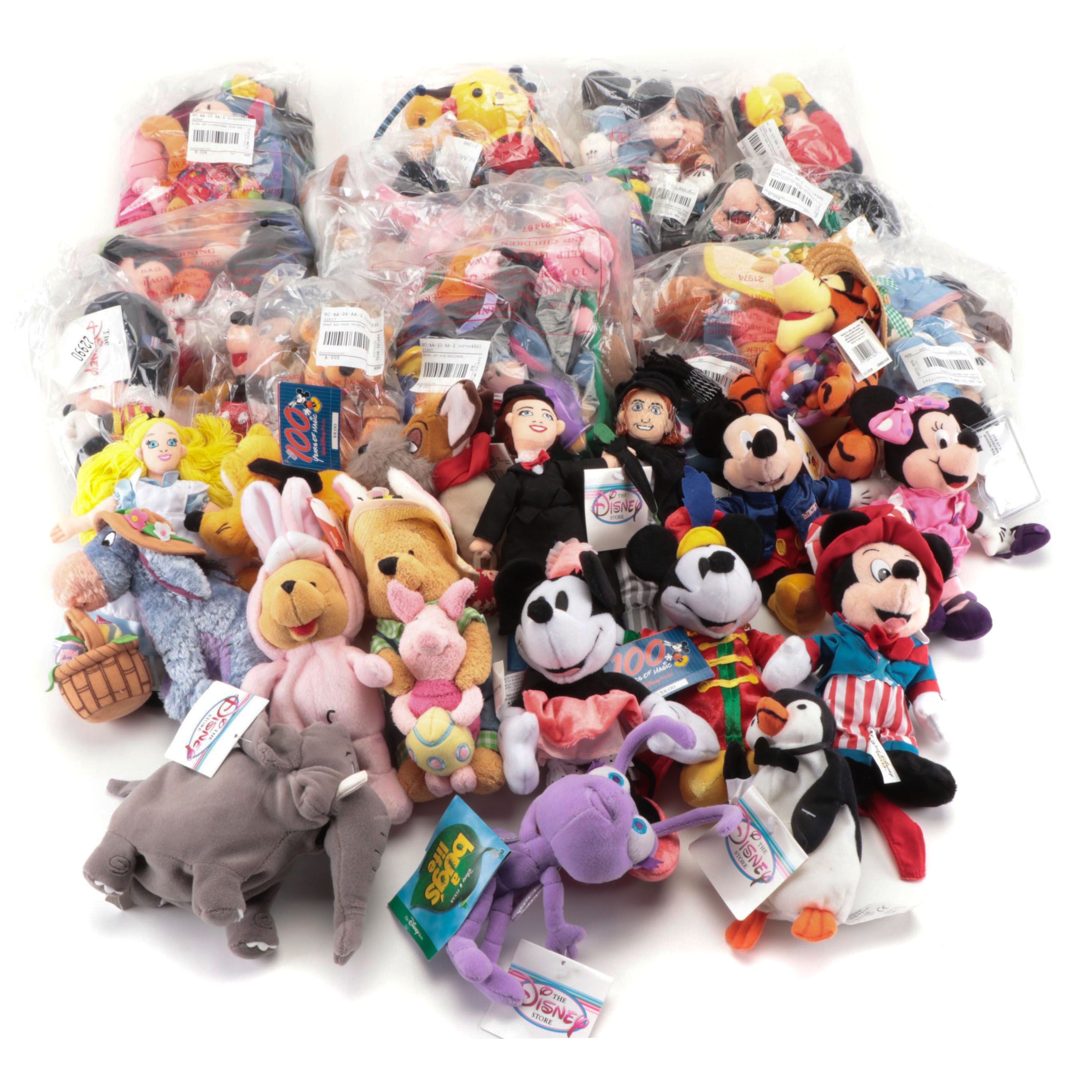 The Disney Store Stuffed Toys Including Mickey Mouse and More