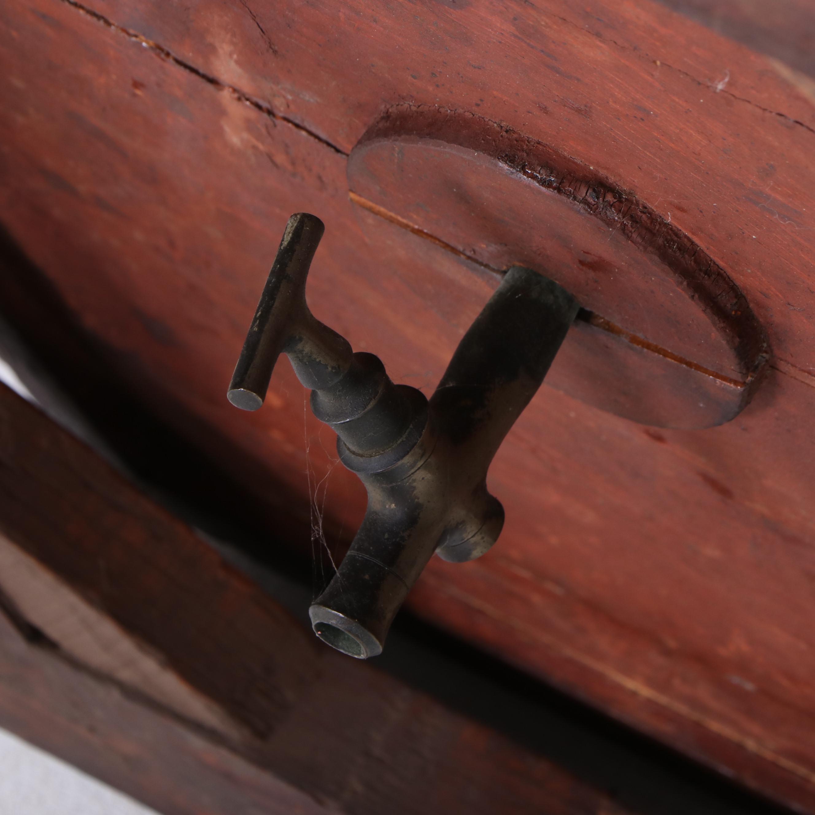 George III Plum Pudding Mahogany Cellarette-on-Stand, circa 1800