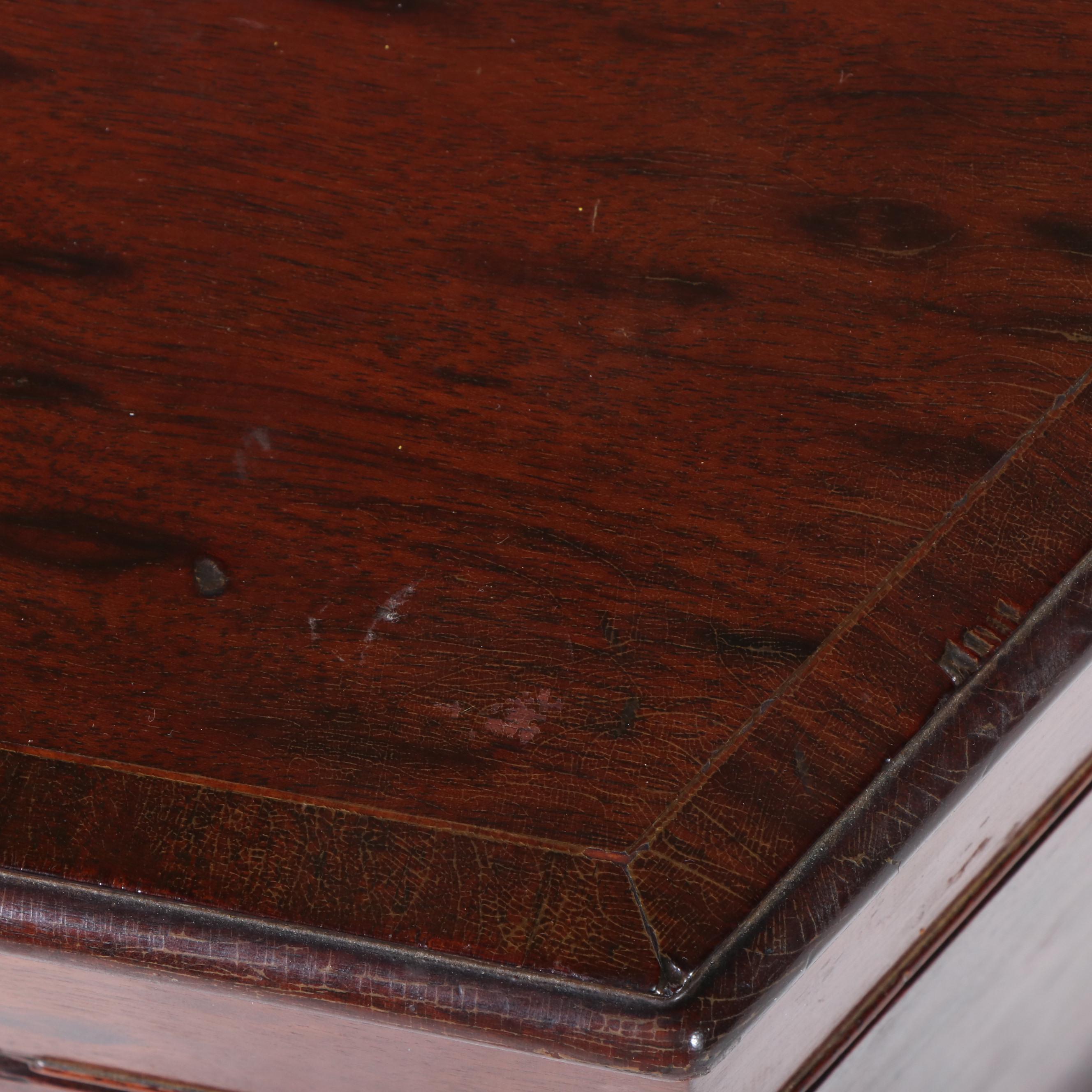 George III Plum Pudding Mahogany Cellarette-on-Stand, circa 1800