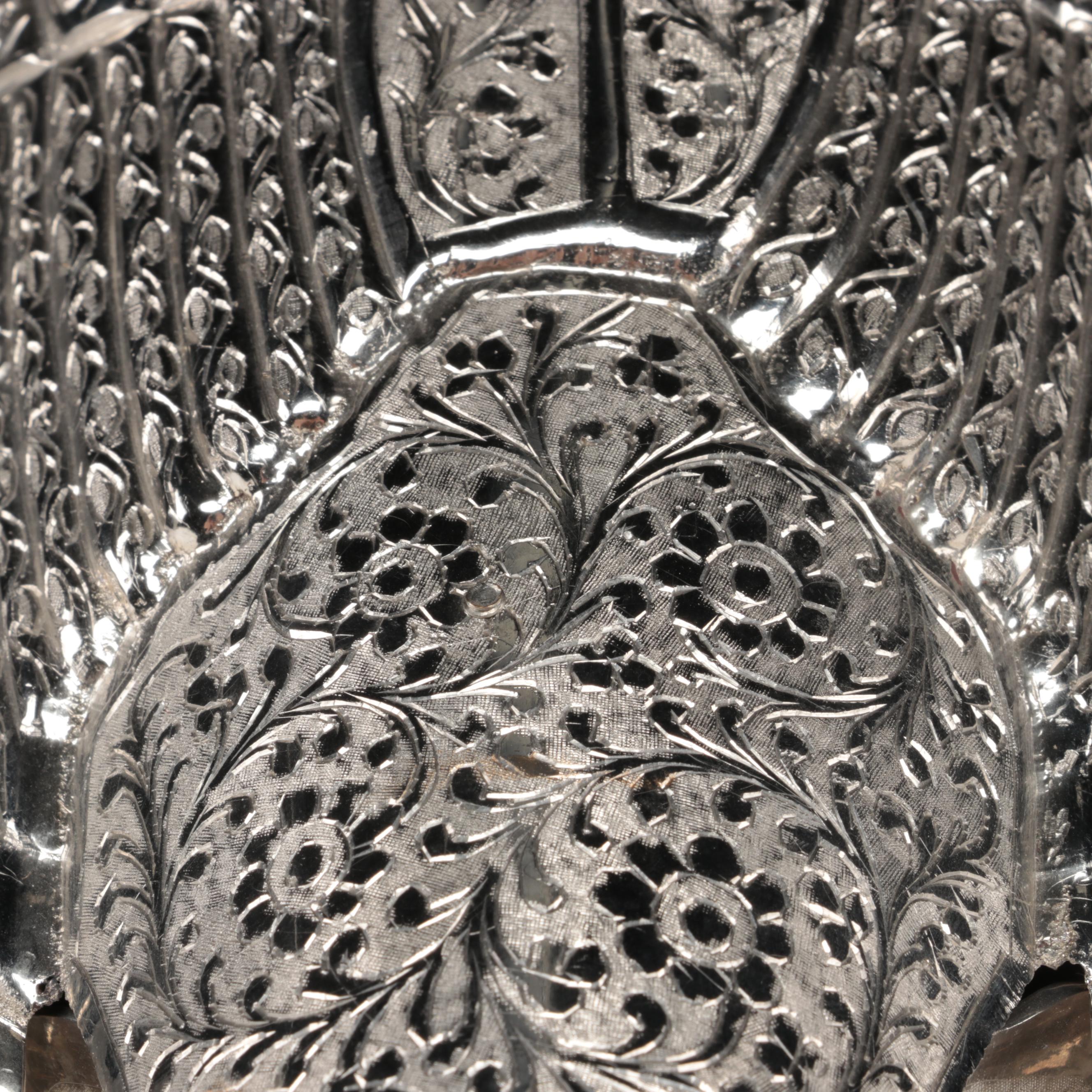 Fred Zimbalist Thorens Swiss Music Box in Metal Birds on Branch Form Case