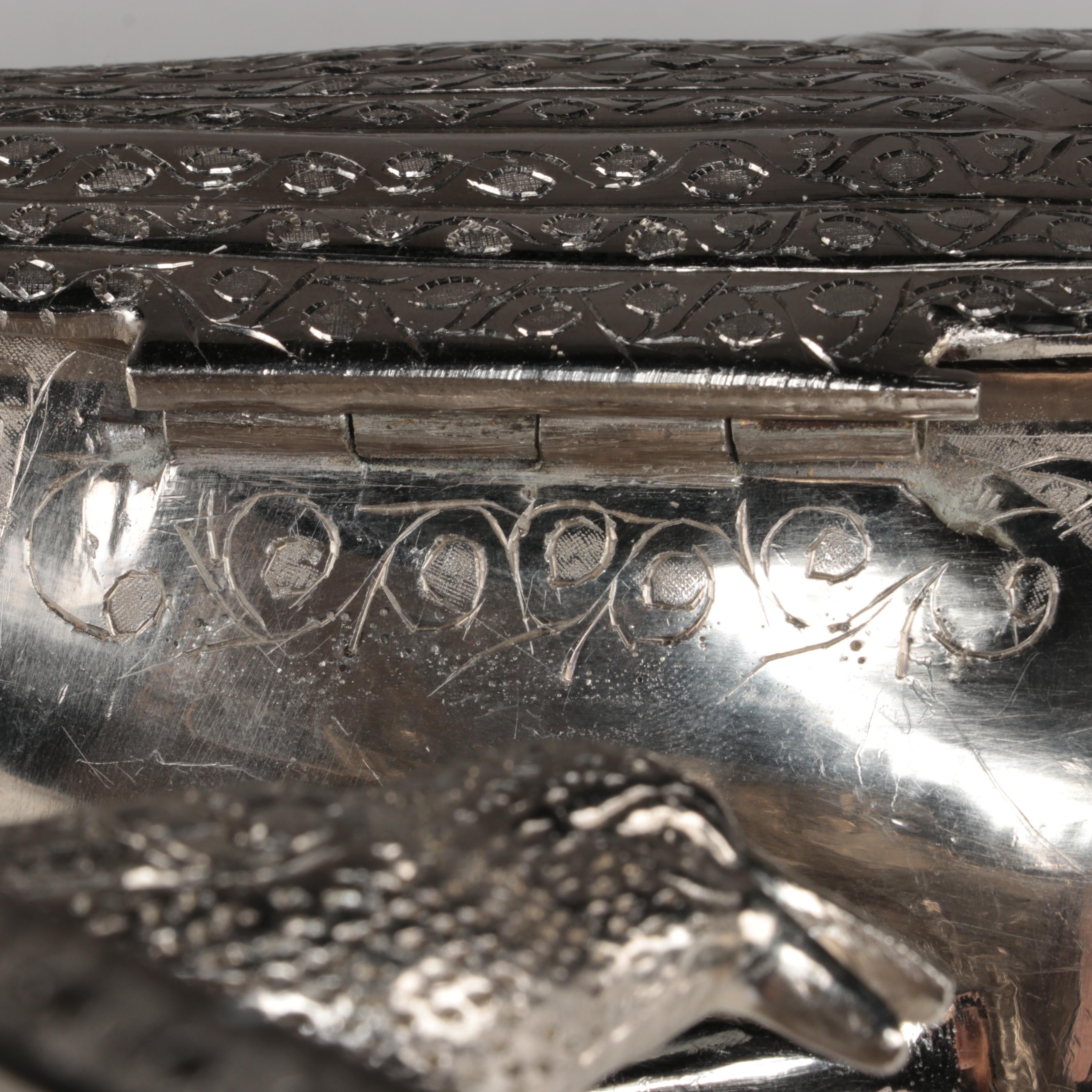 Fred Zimbalist Thorens Swiss Music Box in Metal Birds on Branch Form Case