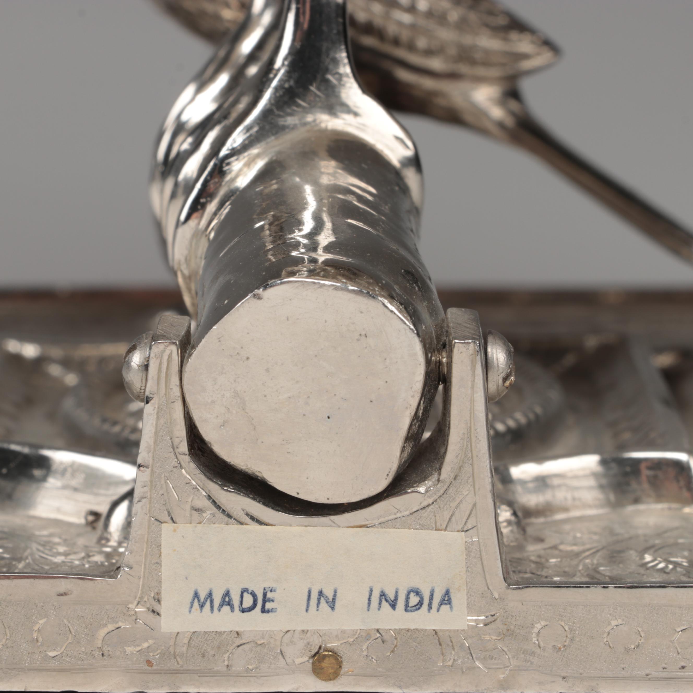 Fred Zimbalist Thorens Swiss Music Box in Metal Birds on Branch Form Case