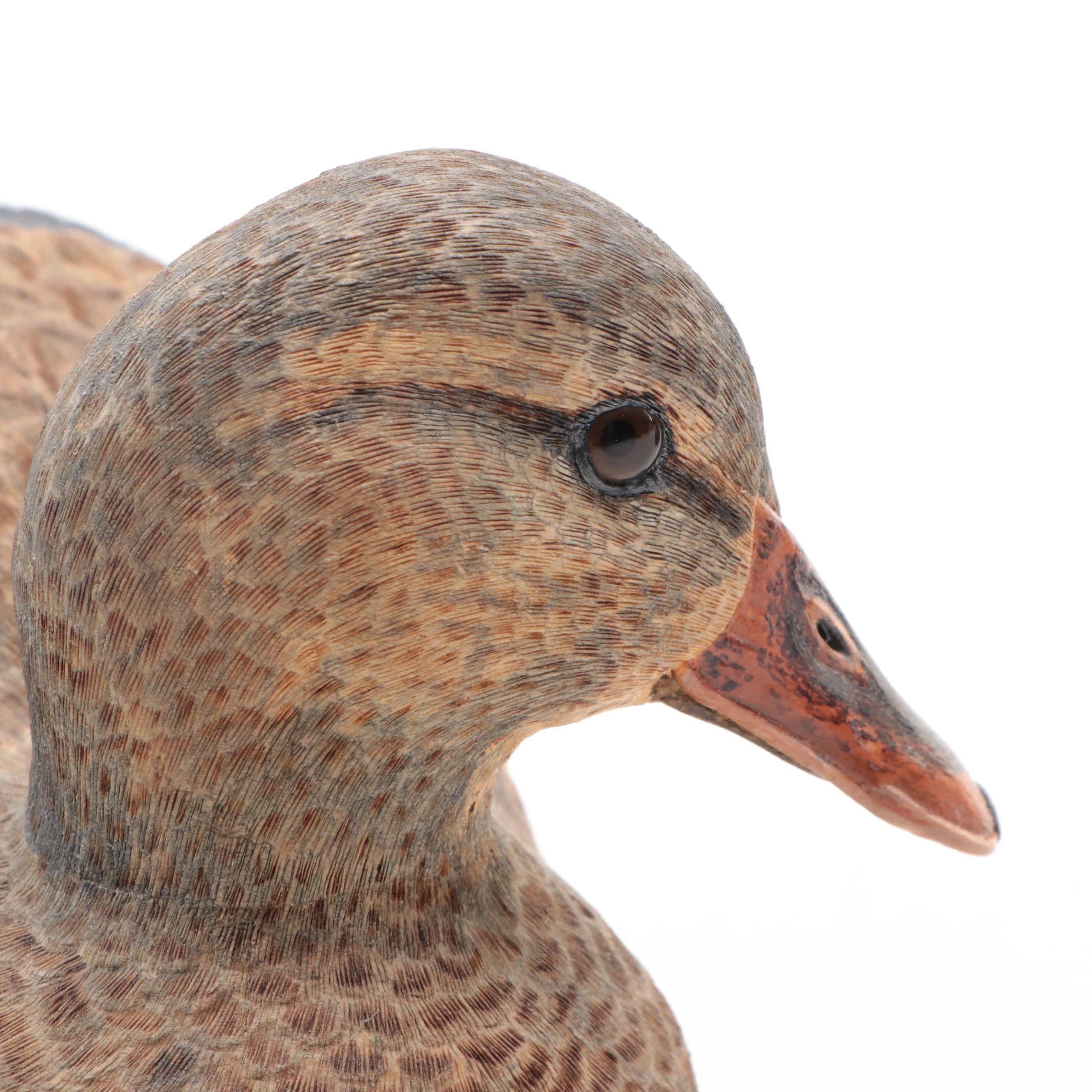 Bill Anthony Carved and Painted Mallard Decorative Duck Decoys, 1987