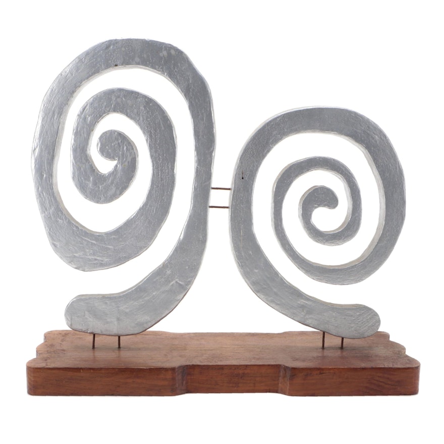 Achi Sullo Two Spiral Sculpture, Circa 1959