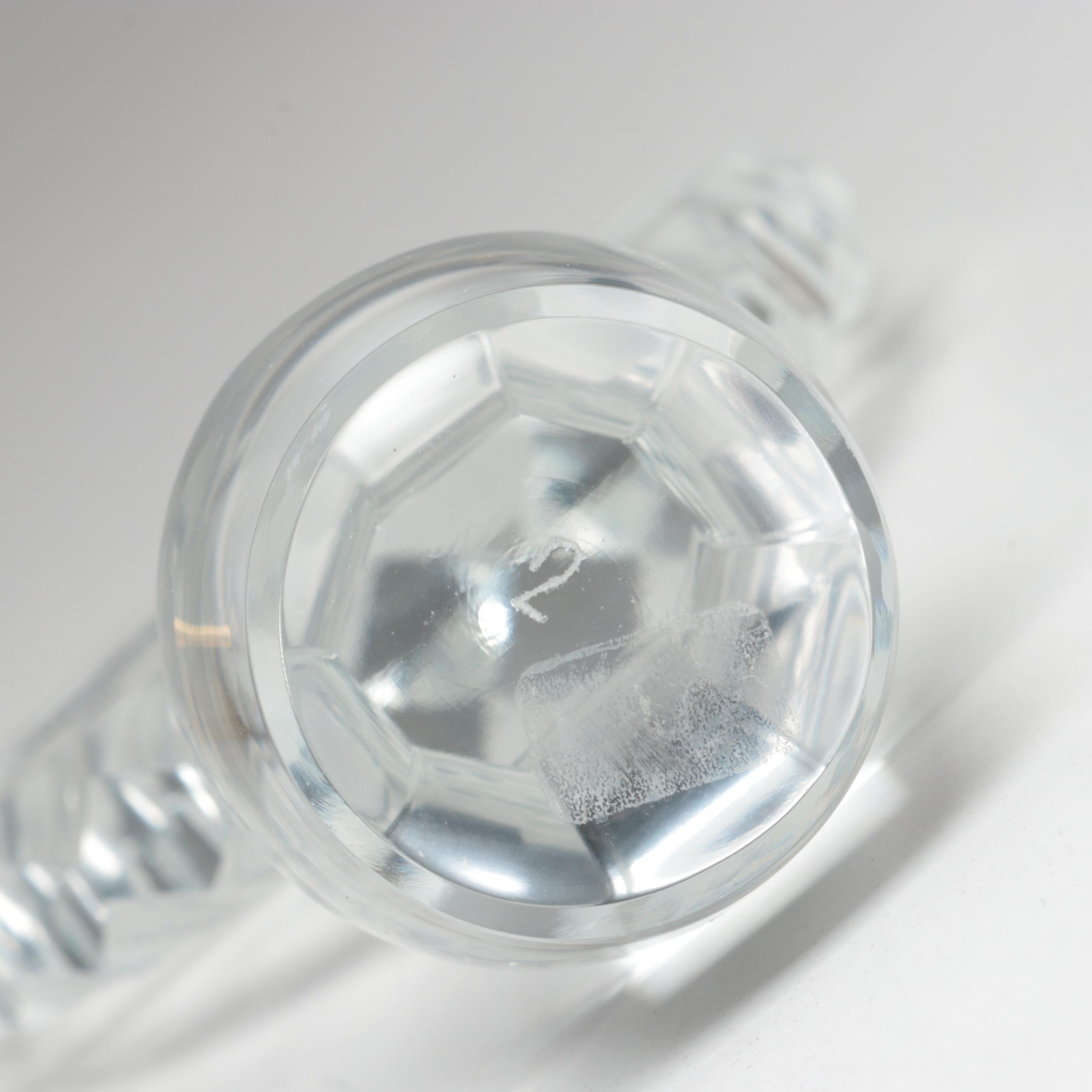 Moser "Splendid" Gilt Encrusted Cut Glass Champagne Coupes and Decanter