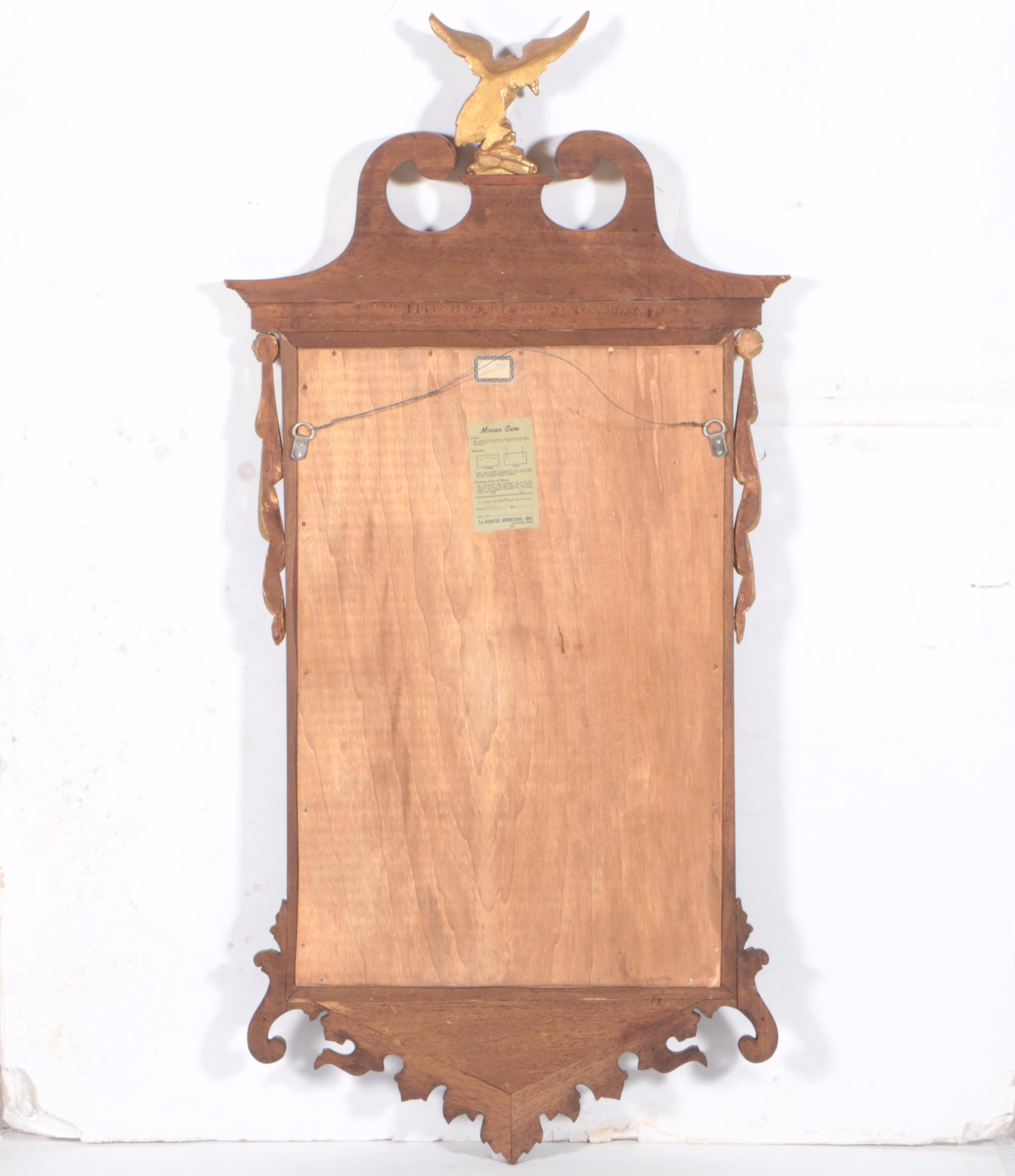 LaBarge Federal Style Burlwood and Parcel-Gilt Mirror, Mid to Late 20th Century