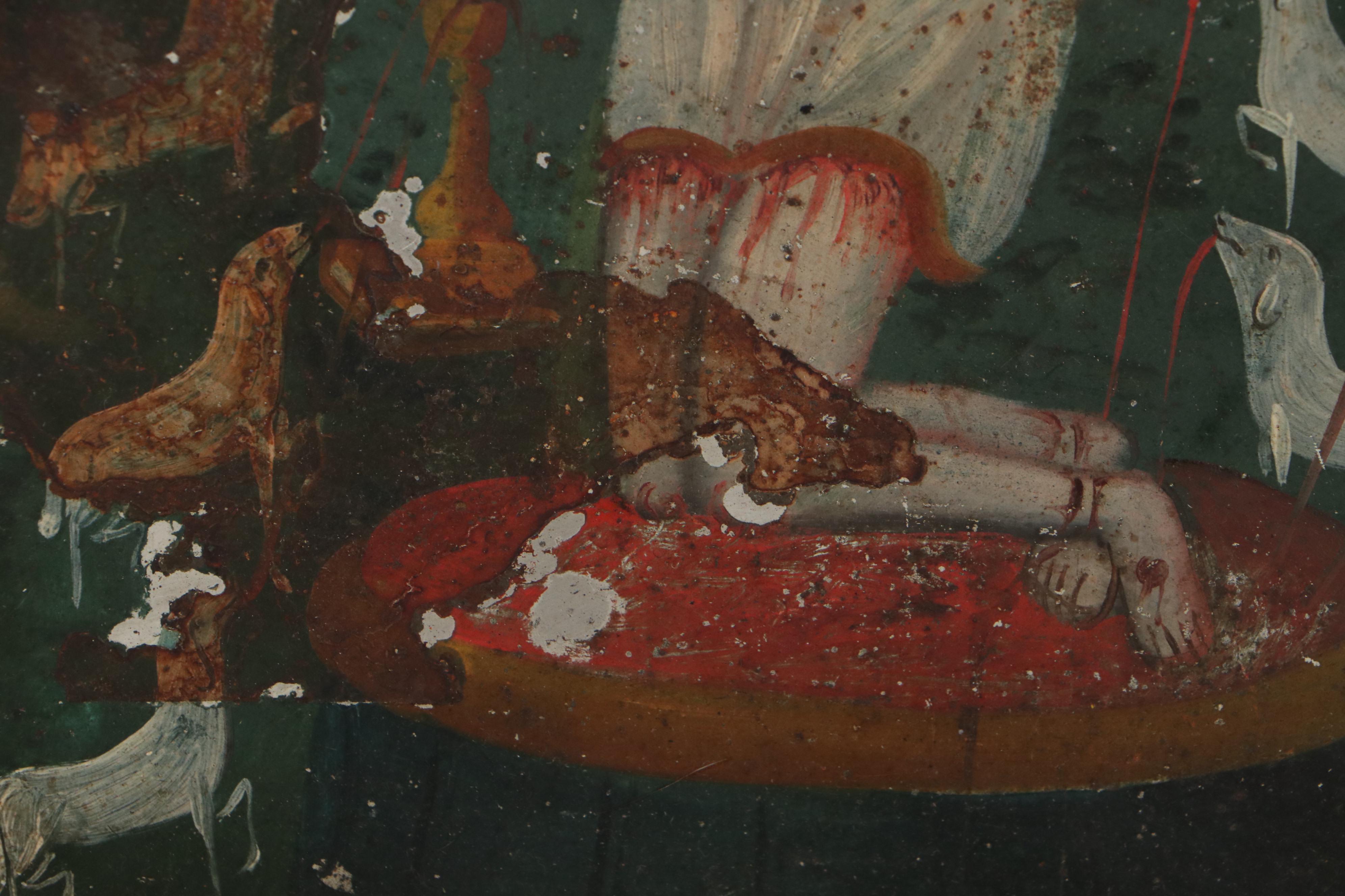 Mexican Retablo Painting of the Precious Blood of Jesus