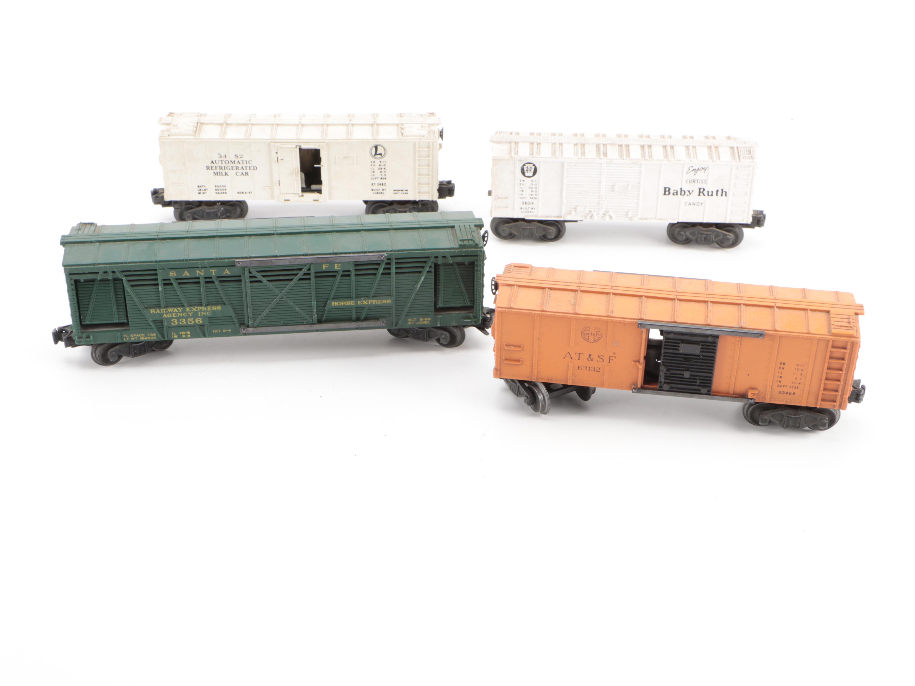 Lionel O Gauge Pressed Steel Locomotive with Other Lionel Trains