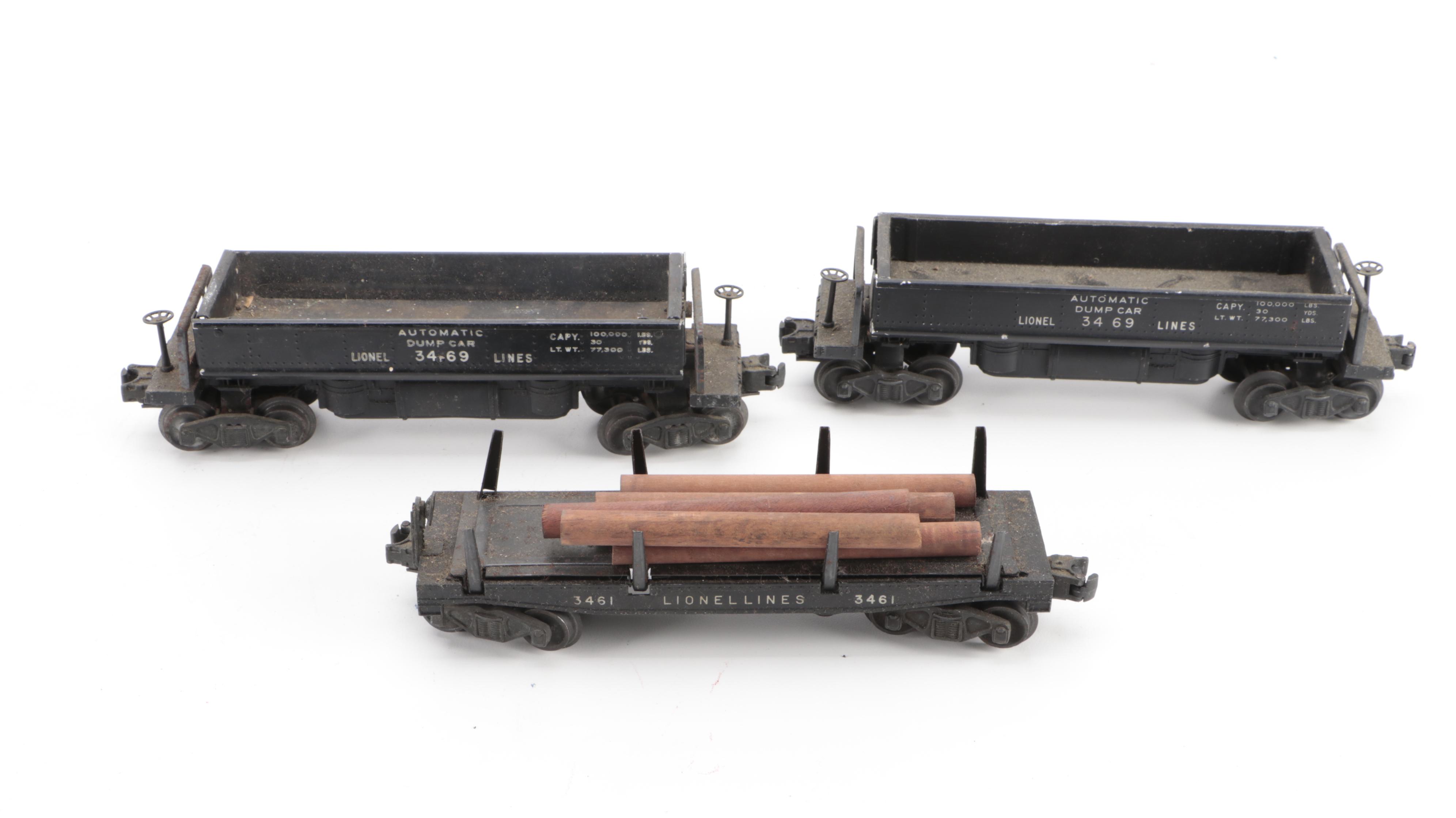 Lionel O Gauge Pressed Steel Locomotive with Other Lionel Trains