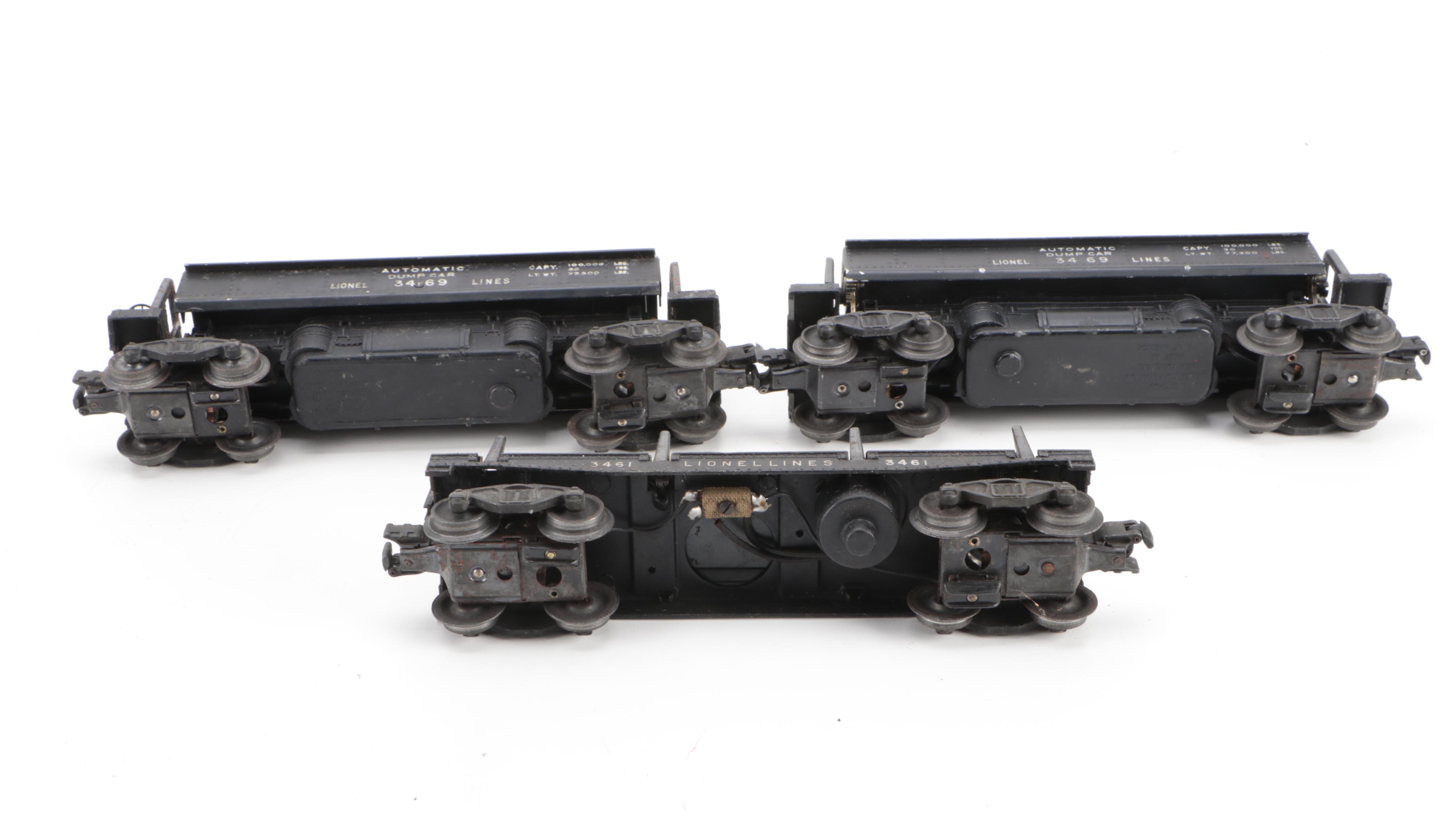 Lionel O Gauge Pressed Steel Locomotive with Other Lionel Trains