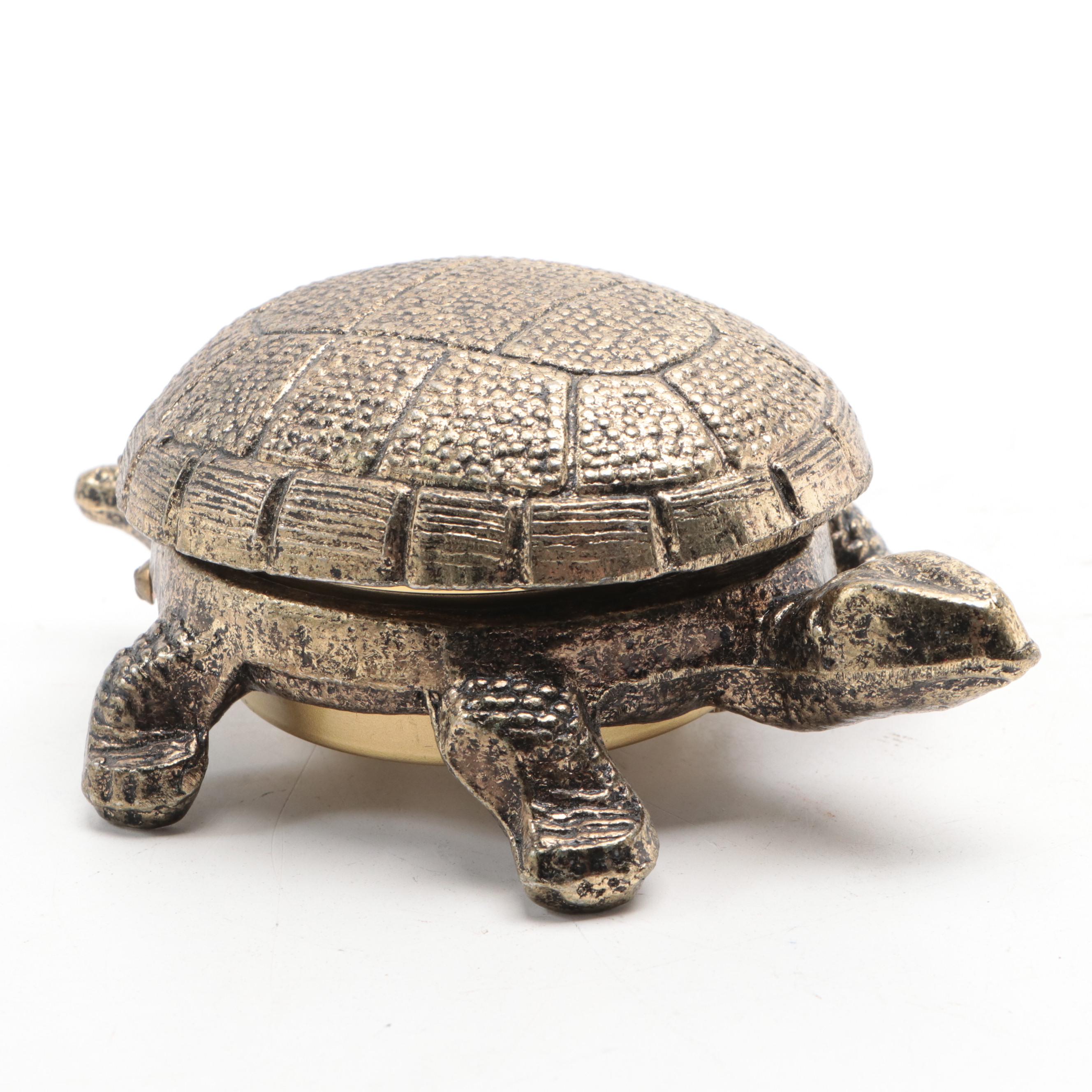 Bentley Brass Turtle Shaped Alarm Clock