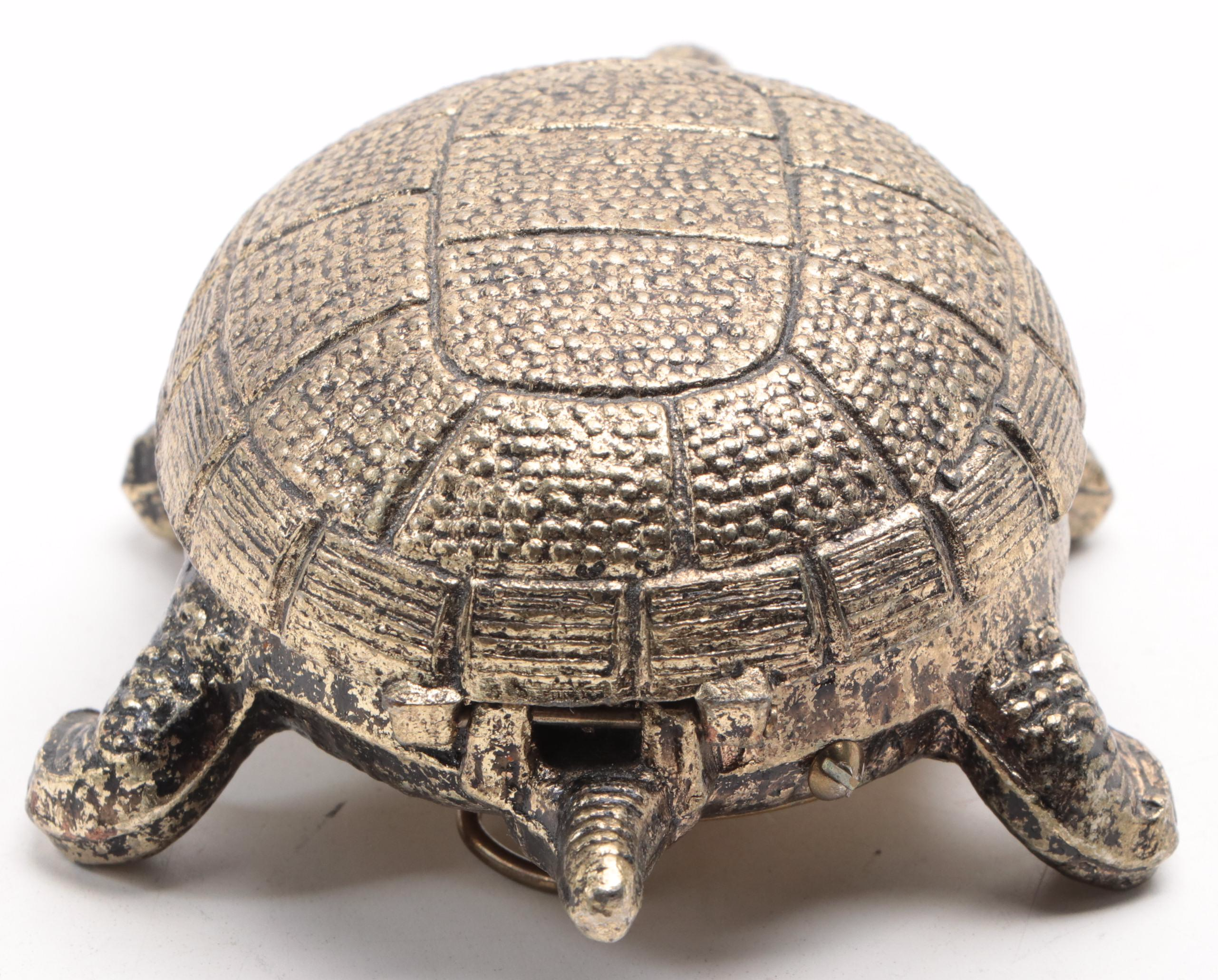 Bentley Brass Turtle Shaped Alarm Clock