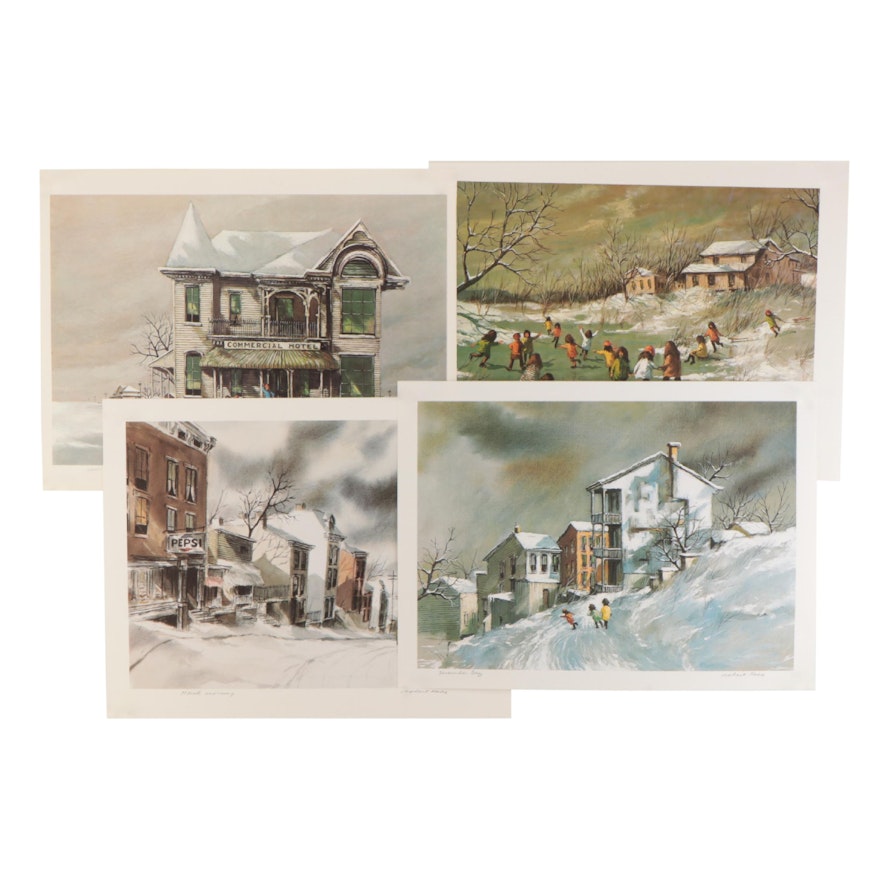 Robert Fabe Offset Lithographs Including "March Morning"