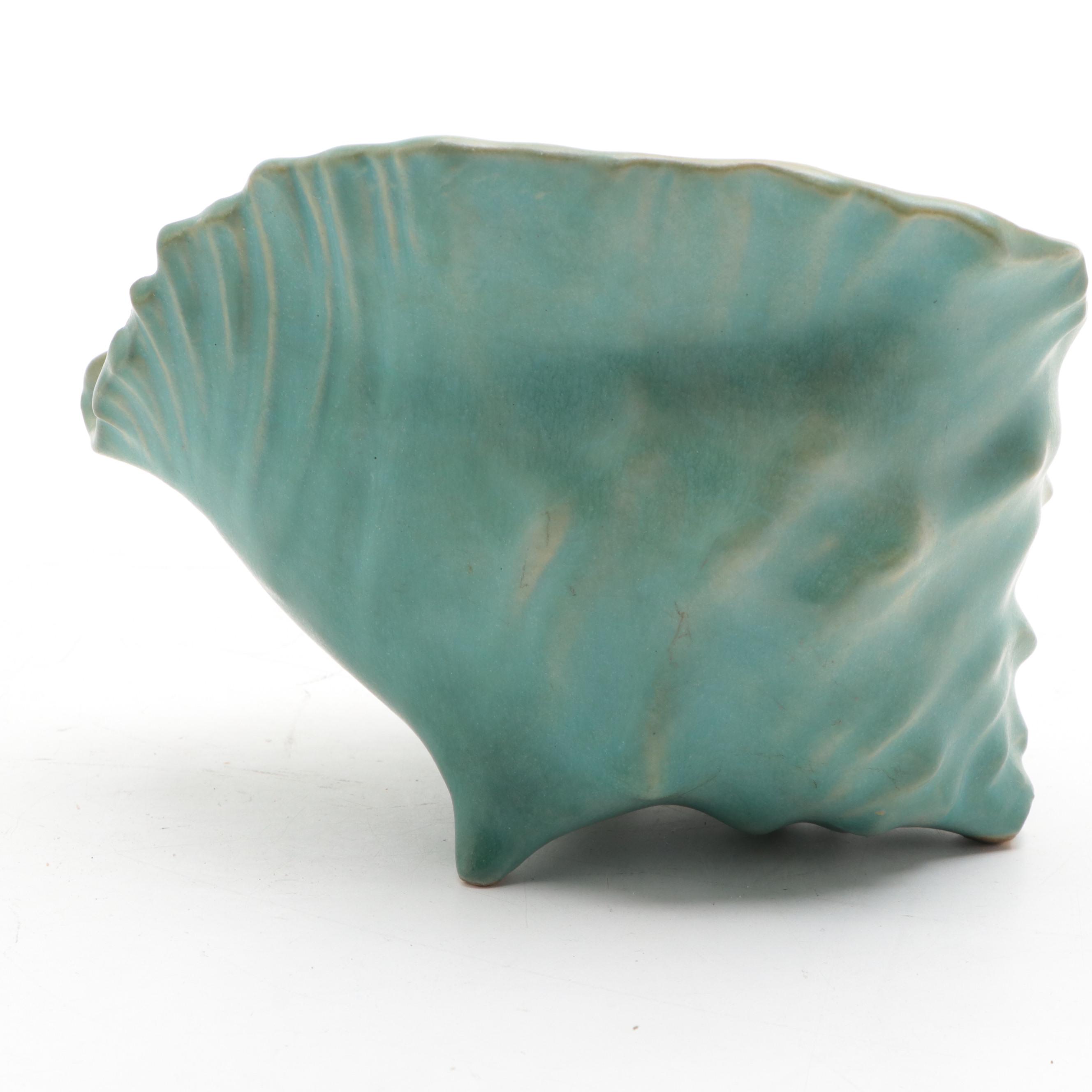 Roseville Pottery "Foxglove" Ceramic Seashell Form Planter, Mid-20th Century