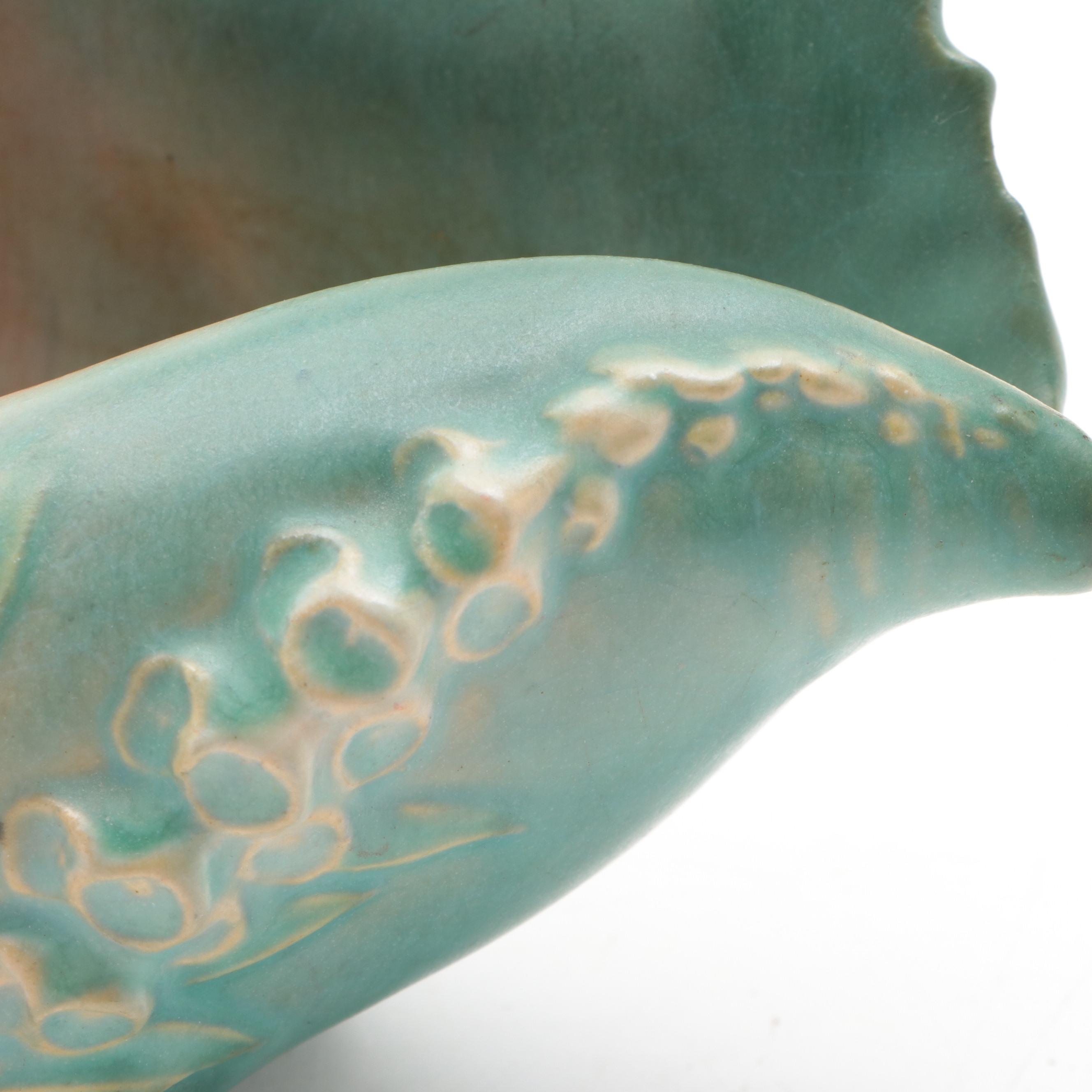 Roseville Pottery "Foxglove" Ceramic Seashell Form Planter, Mid-20th Century