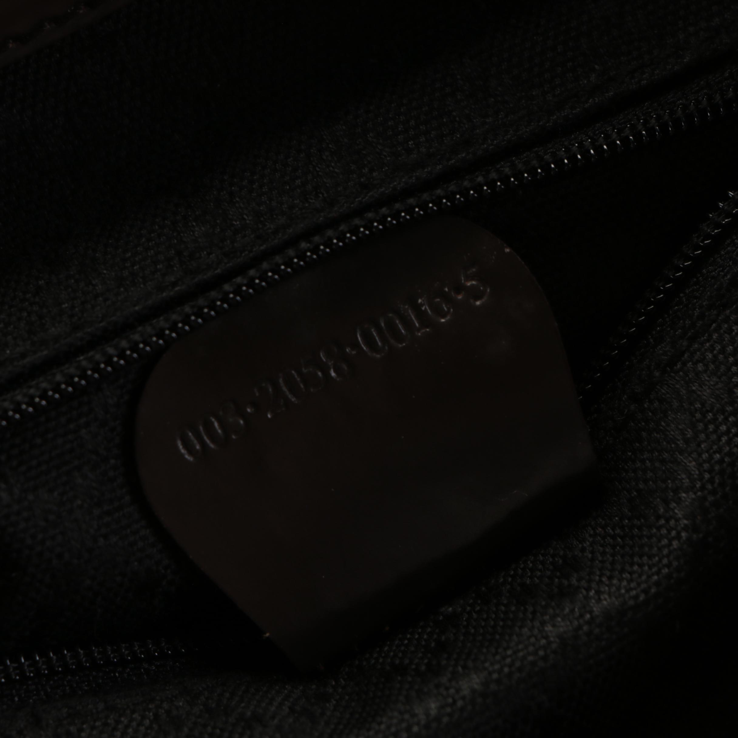 Gucci Bamboo Drawstring Backpack in Brown Nylon and Smooth Leather