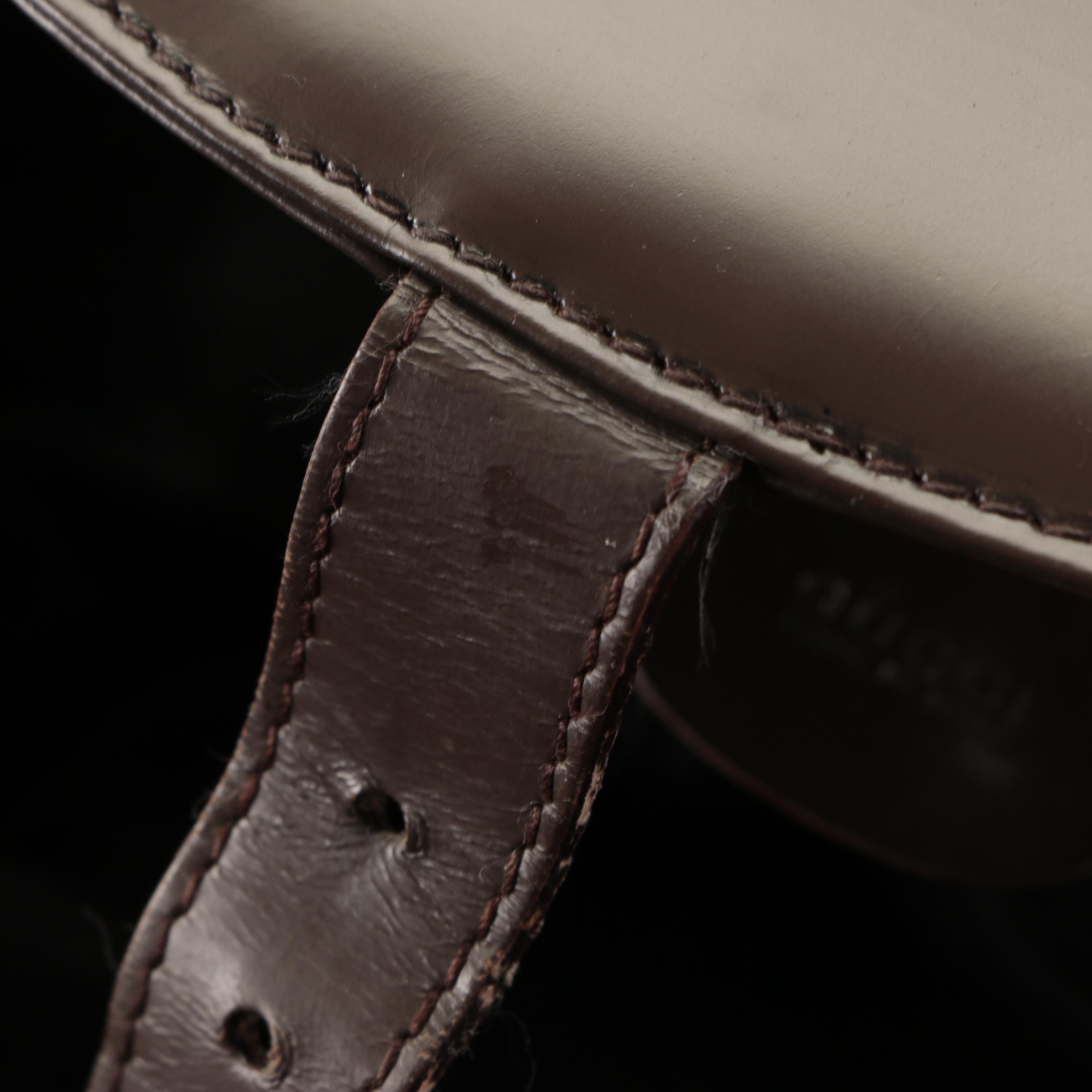 Gucci Bamboo Drawstring Backpack in Brown Nylon and Smooth Leather