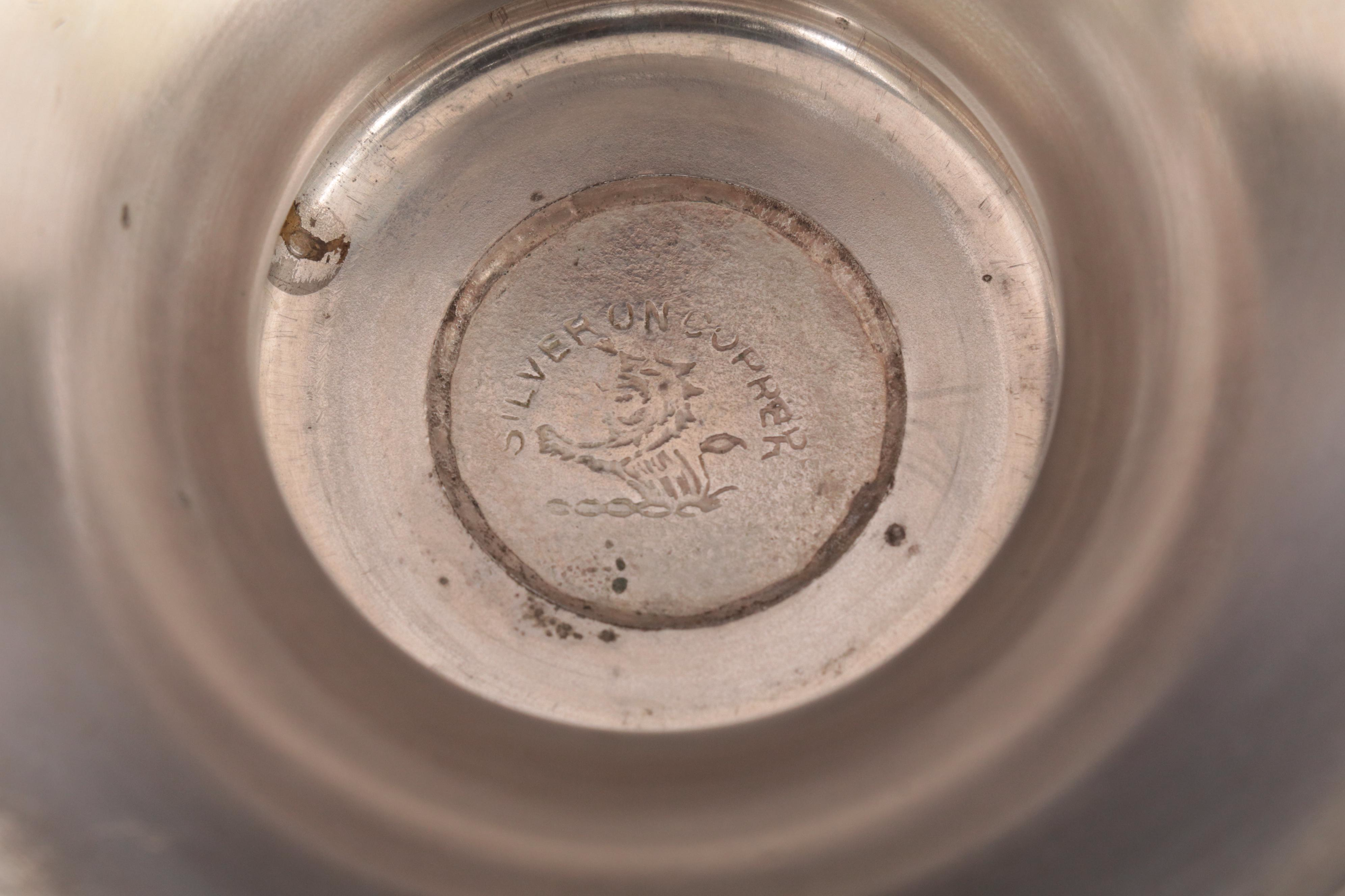 Gorham "Rose Scroll" Silver Plate Candlestick with Other Silver Plate Tableware