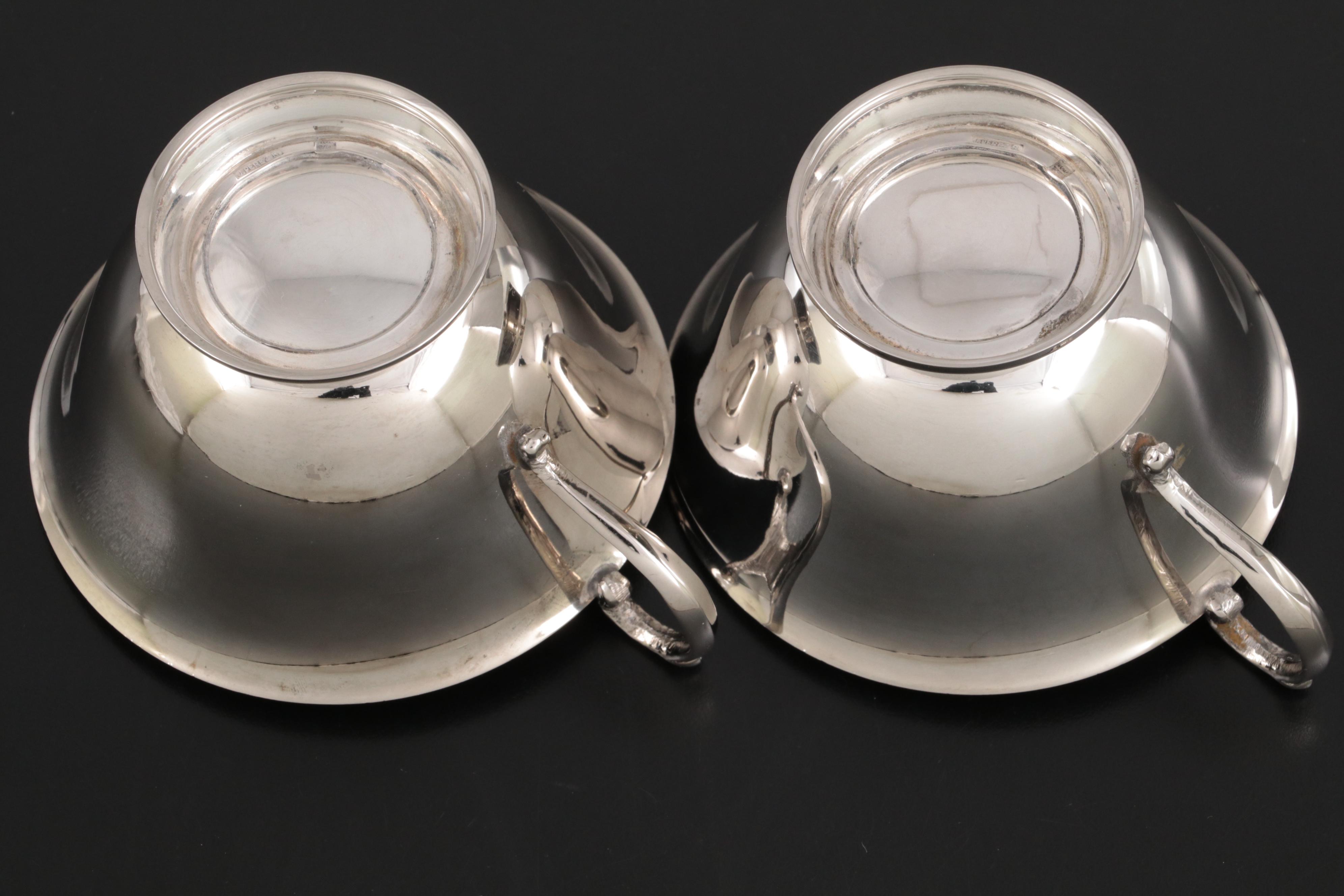 Gorham "Rose Scroll" Silver Plate Candlestick with Other Silver Plate Tableware