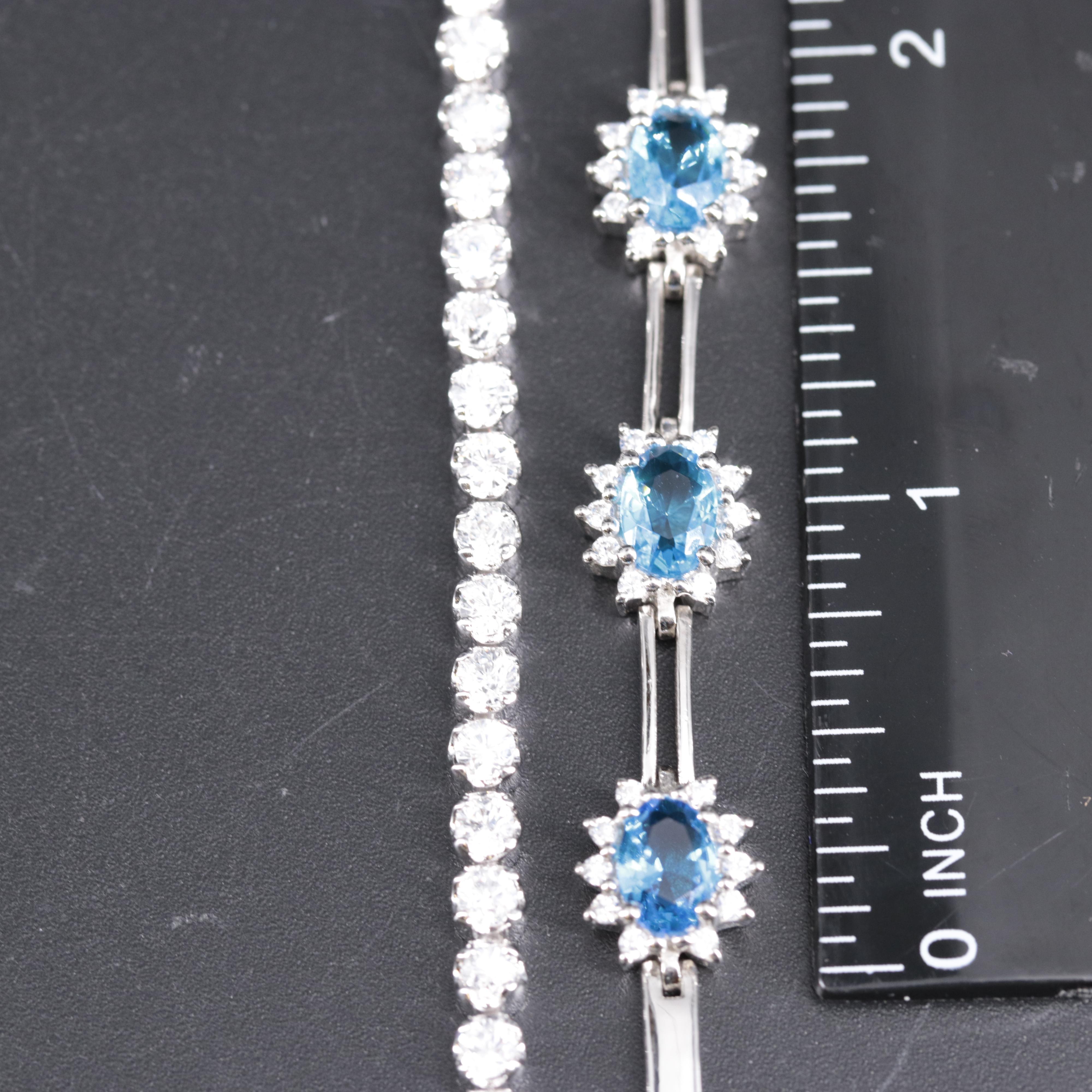 Sterling Silver Bracelets with Gemstones