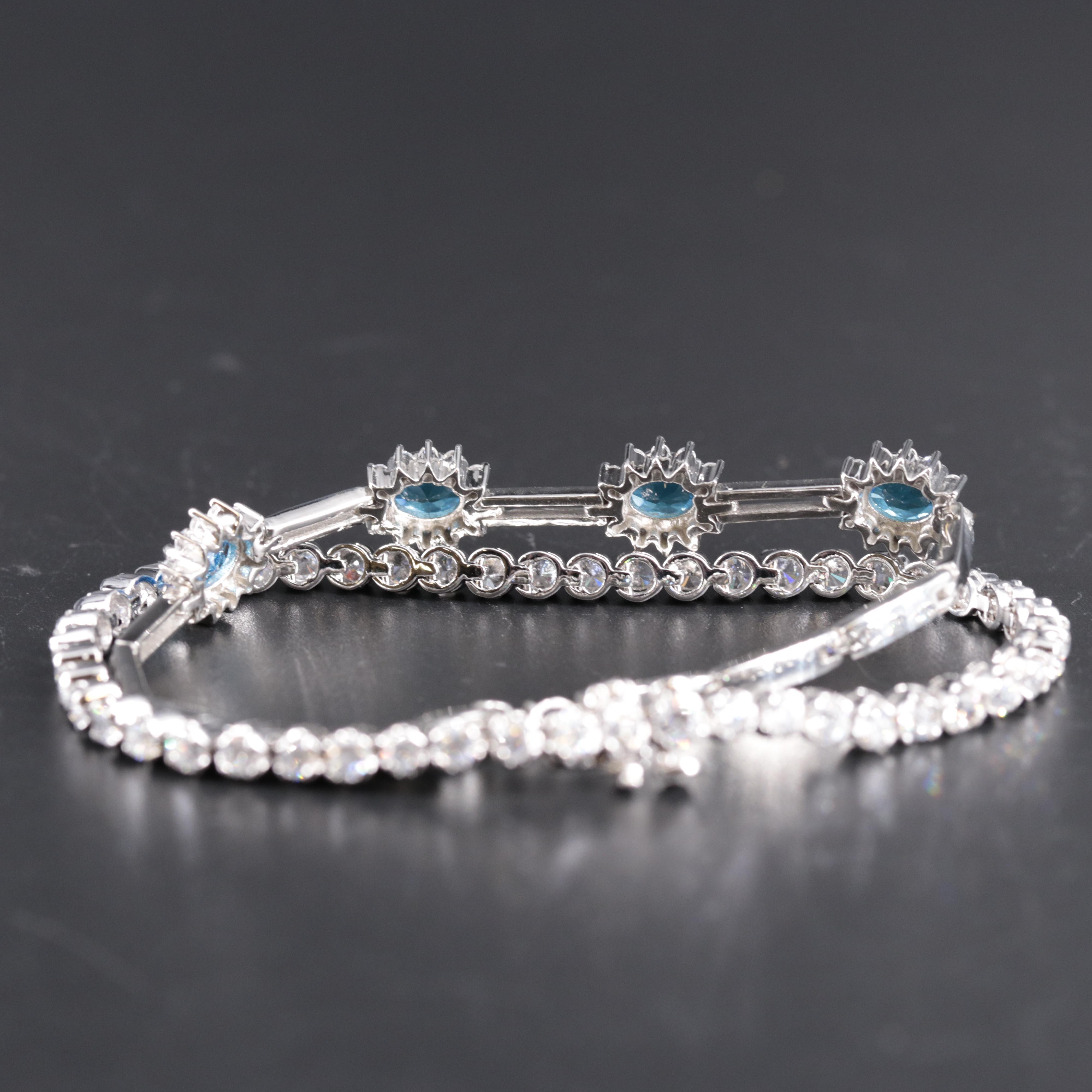 Sterling Silver Bracelets with Gemstones