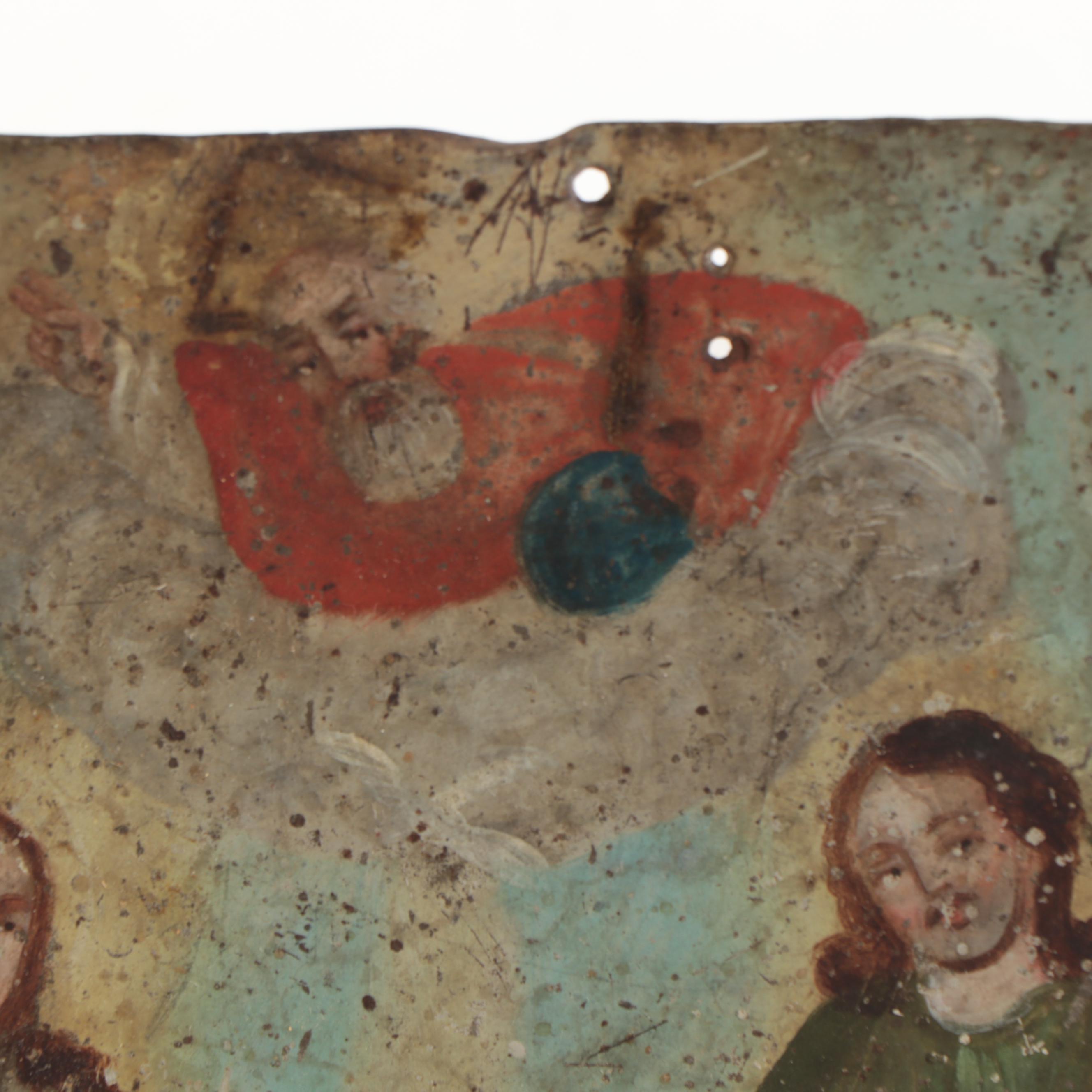 Mexican Retablo Painting of the Holy Family