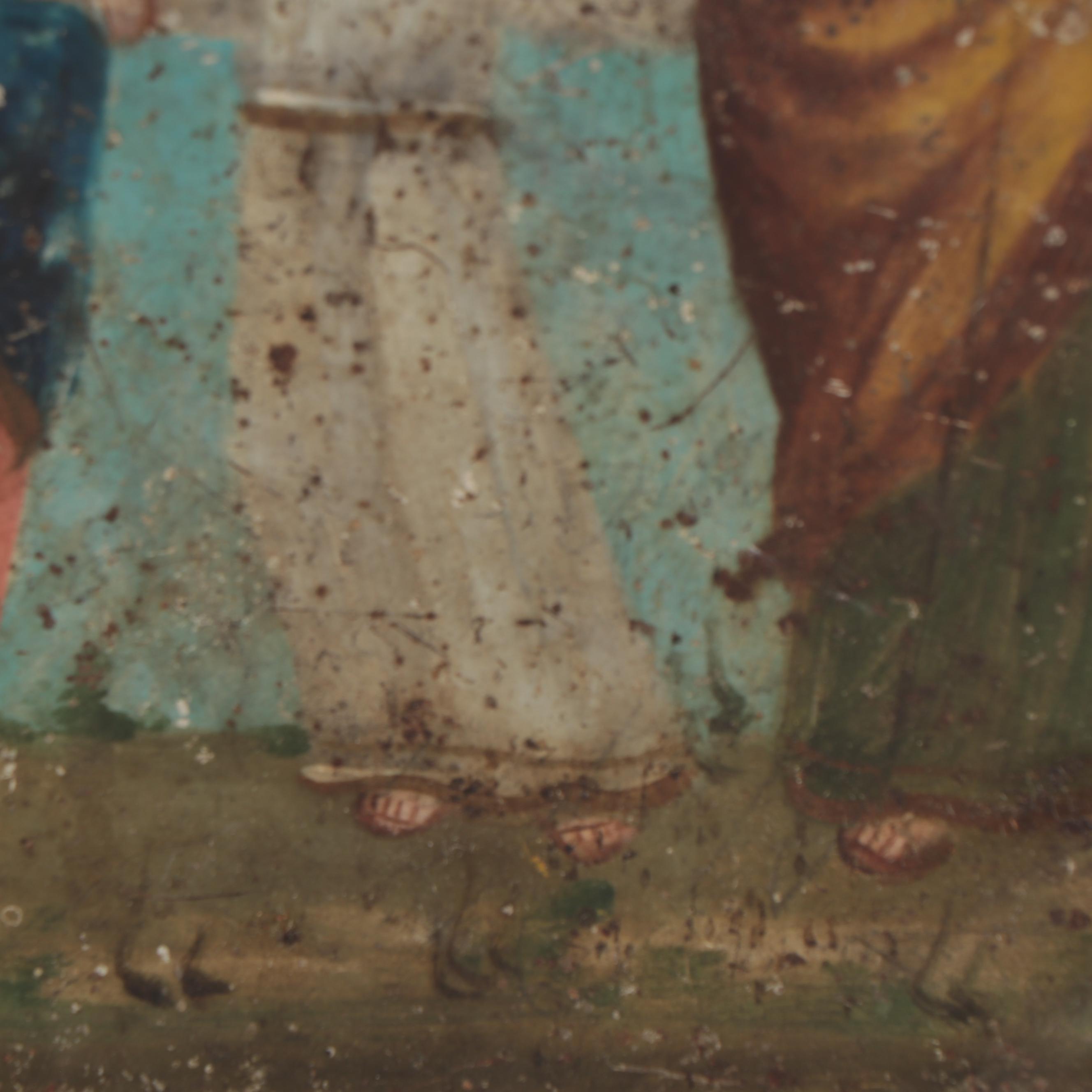 Mexican Retablo Painting of the Holy Family