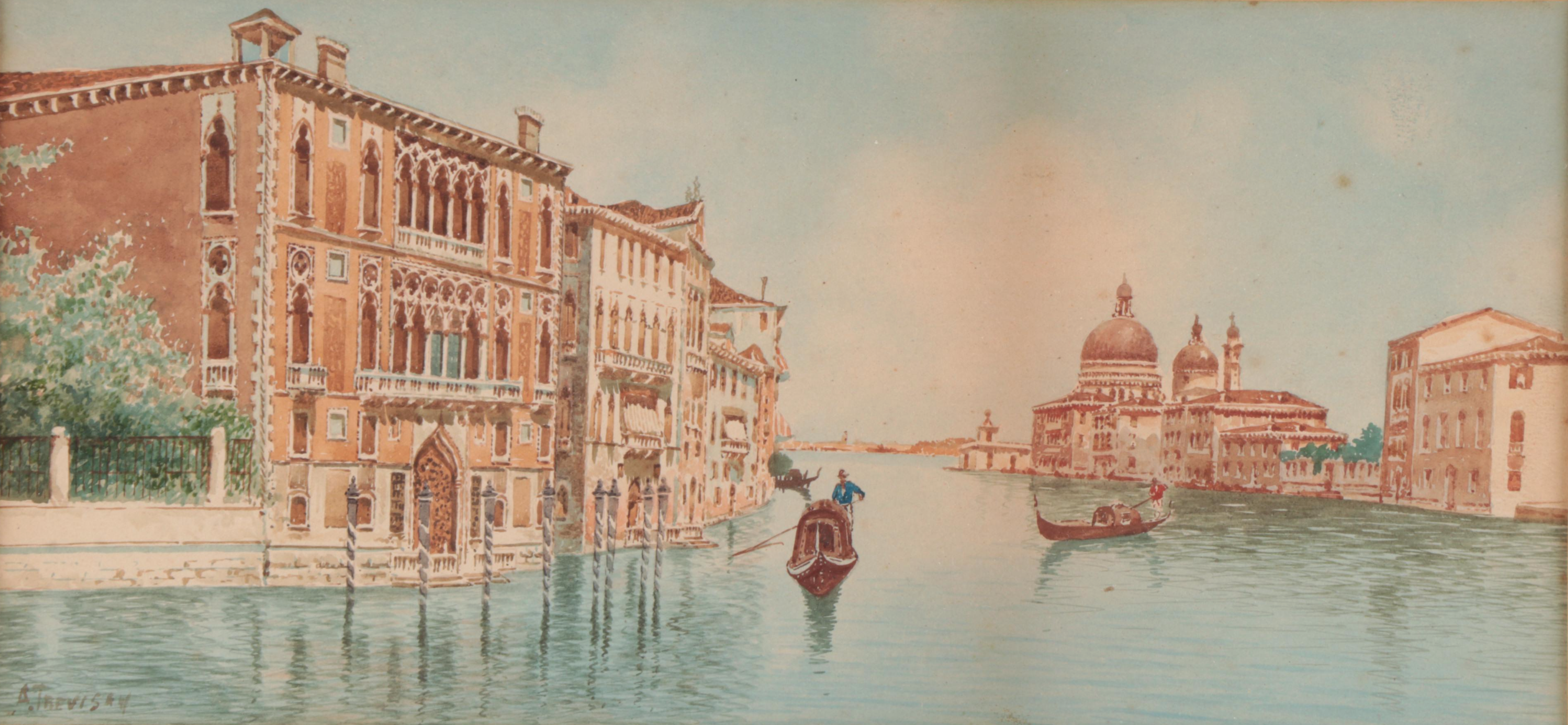 Alberto Trevisan Watercolor Painting of Venice