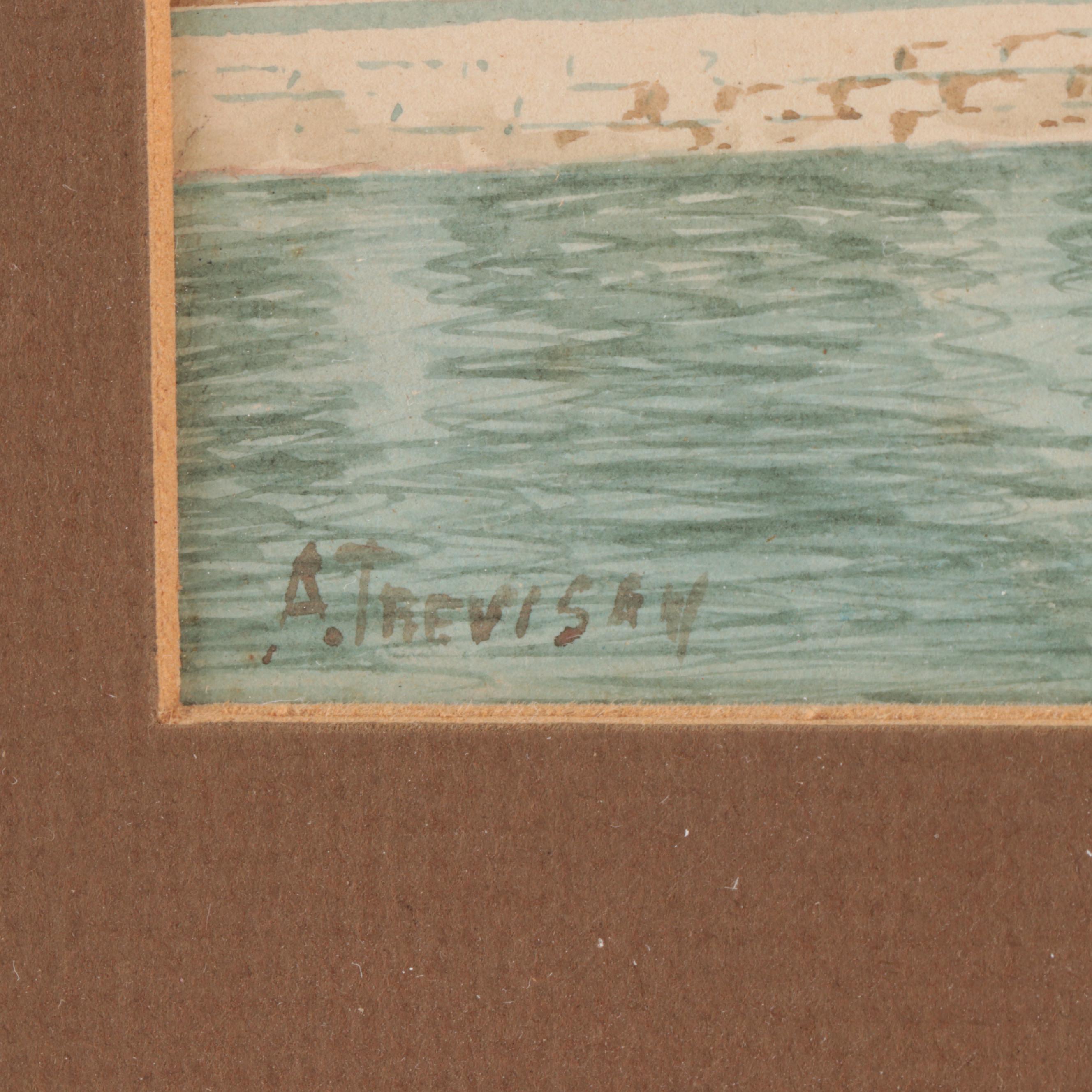 Alberto Trevisan Watercolor Painting of Venice