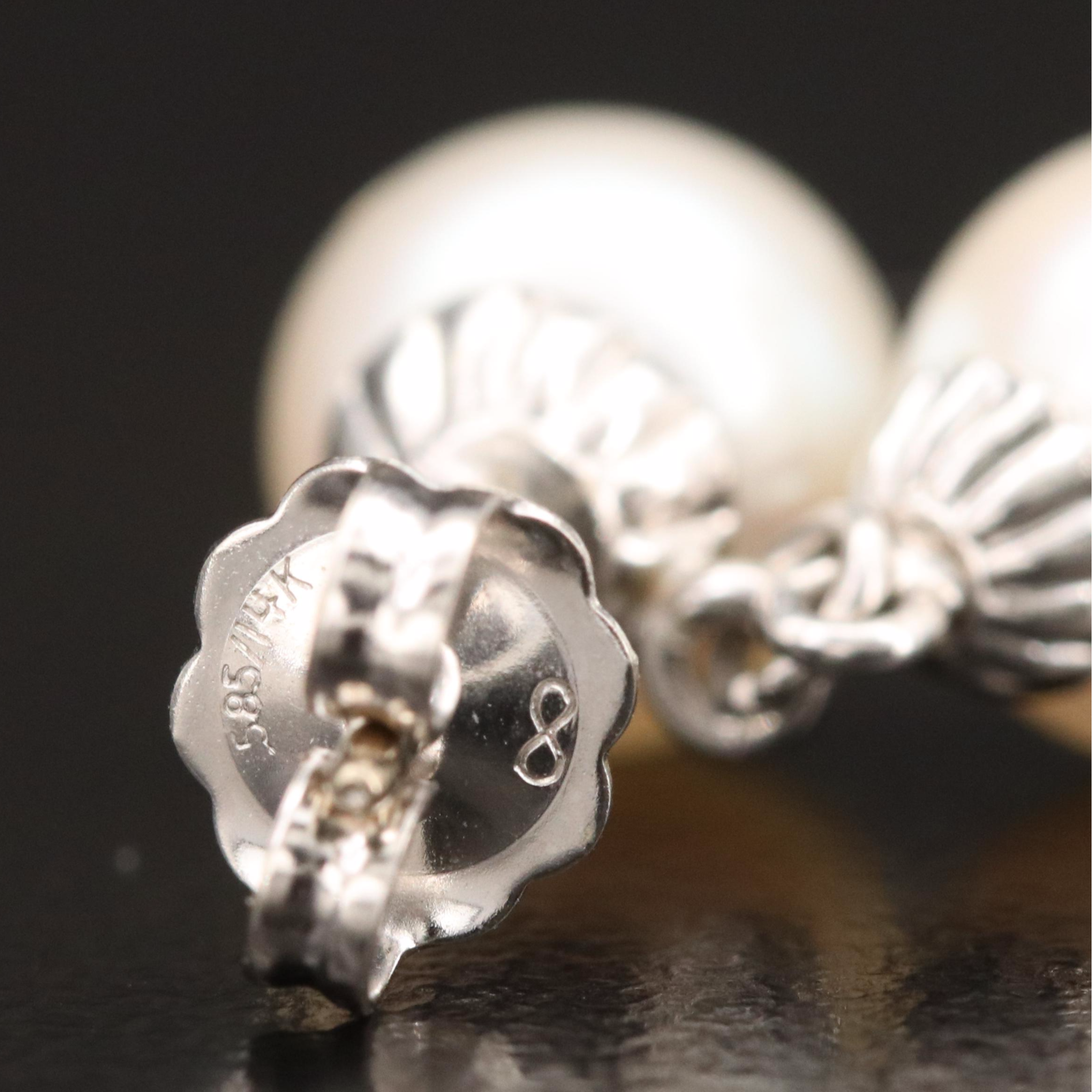 14K Pearl Earrings